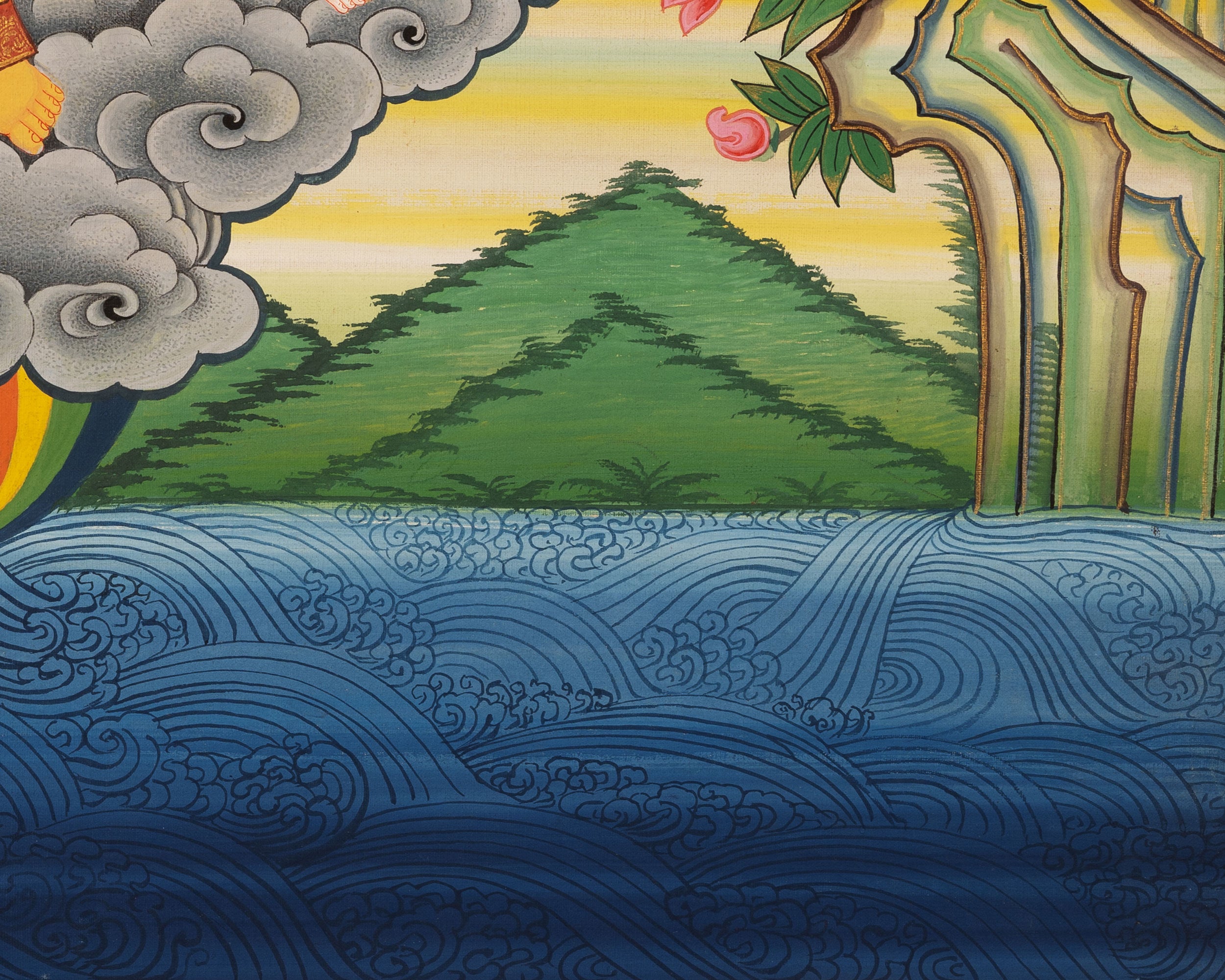 Hand-Painted Dipankara Buddha Thangka | Enlightened One of the Past