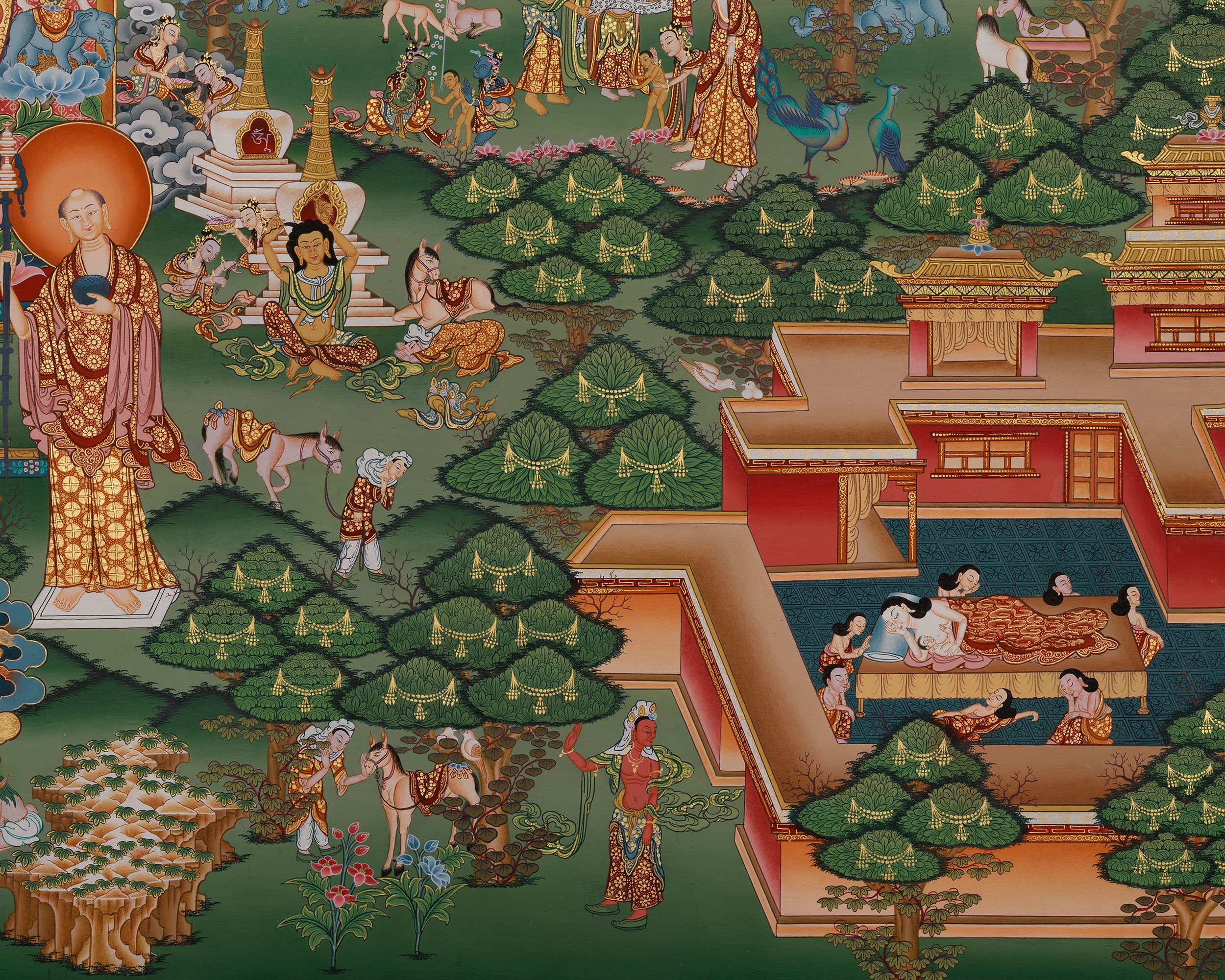 Buddha Life Story Canvas Print | Buddha's Journey to Enlightenment