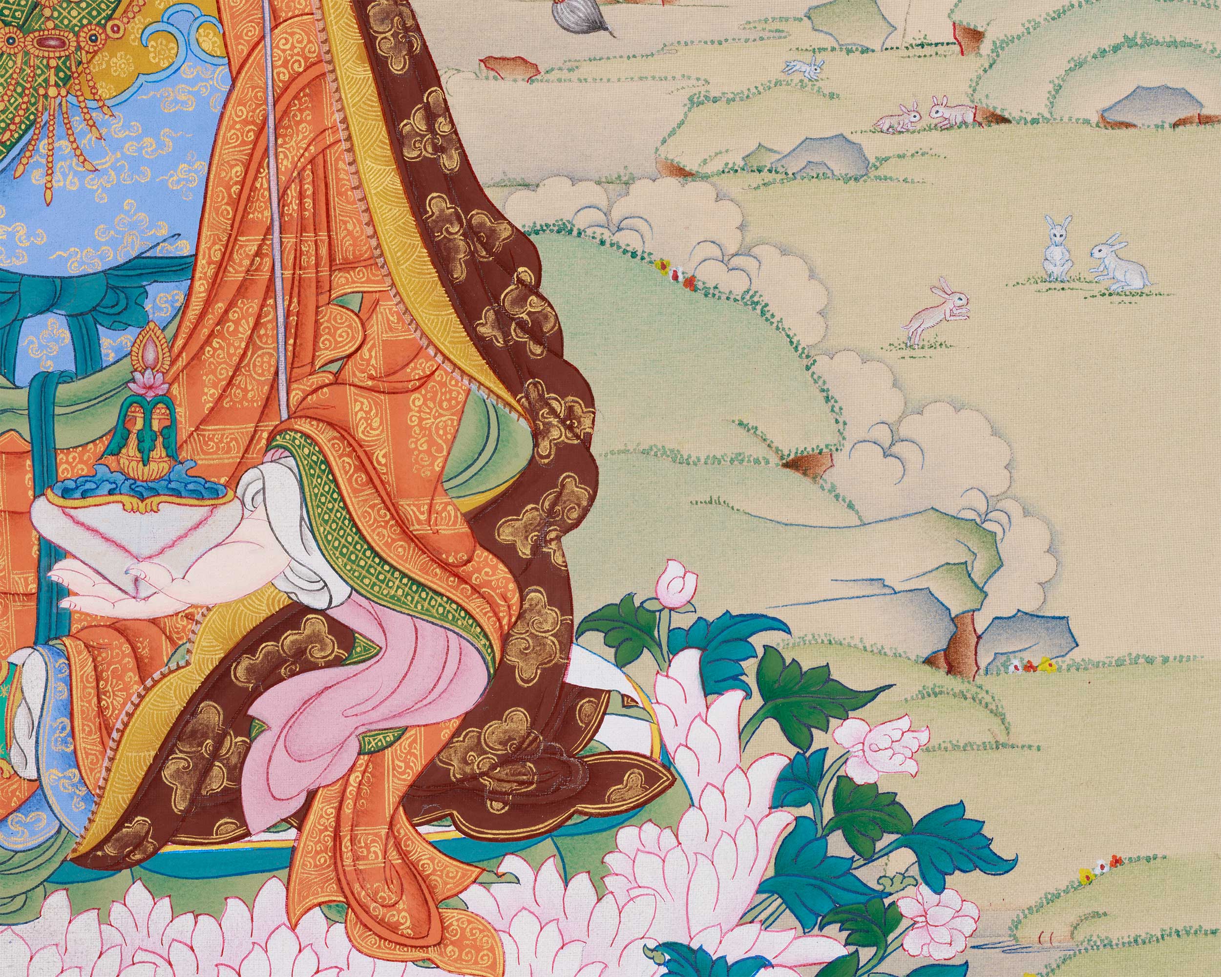 Tibetan Guru Rinpoche Artwork | Padmasambhava Lotus-Born Master