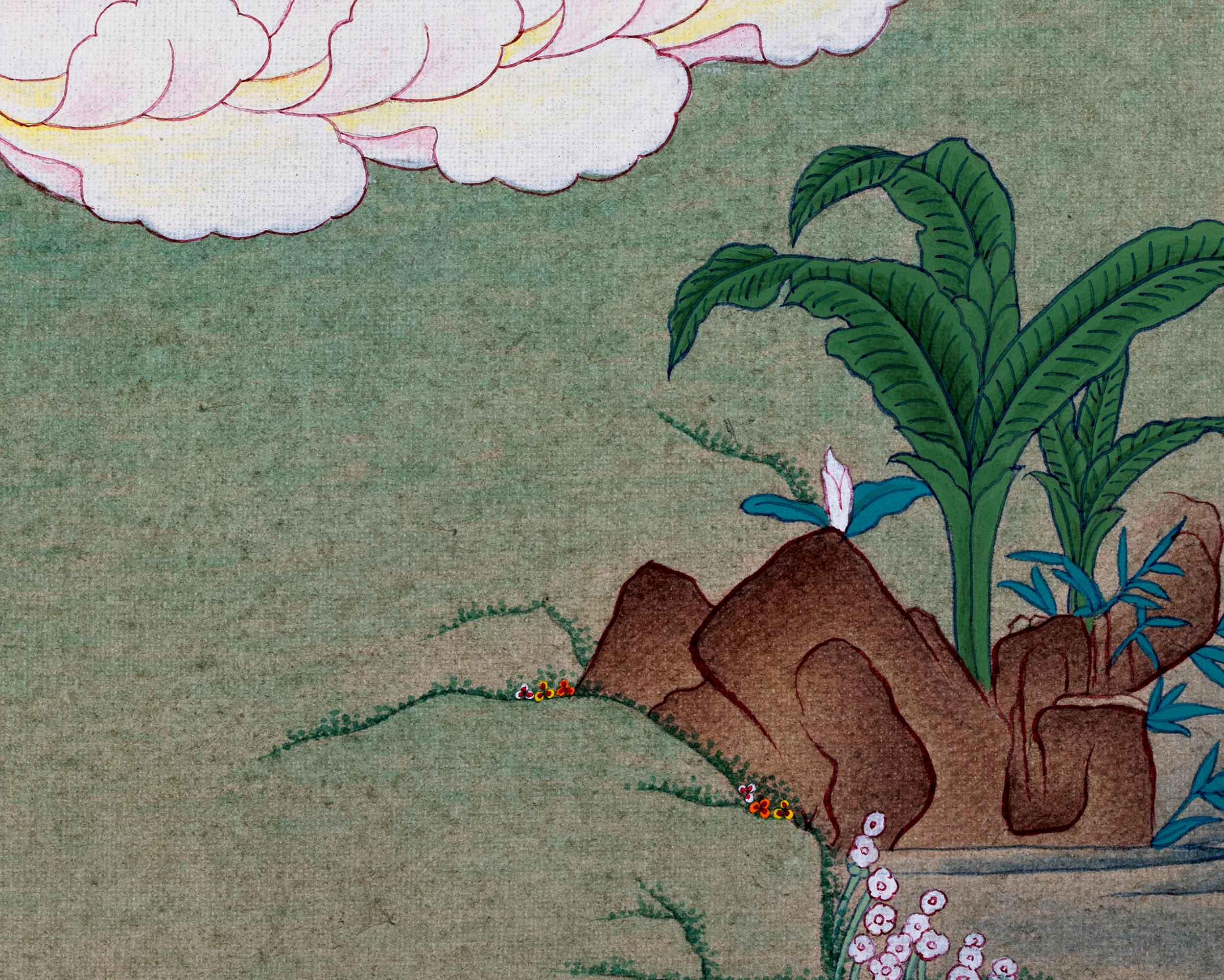 Buddhist White Tara Thangka | Handpainted Traditional Artwork | Vajrayana Painting