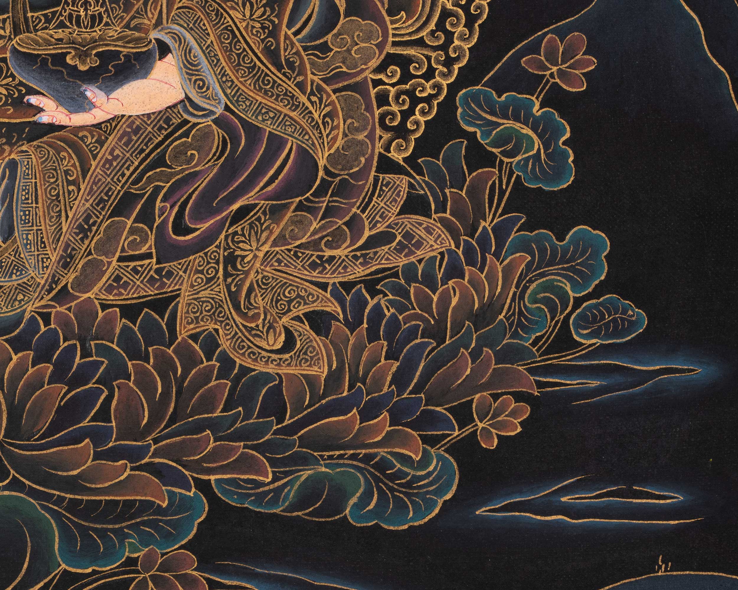 Guru Rinpoche Gold Thangka