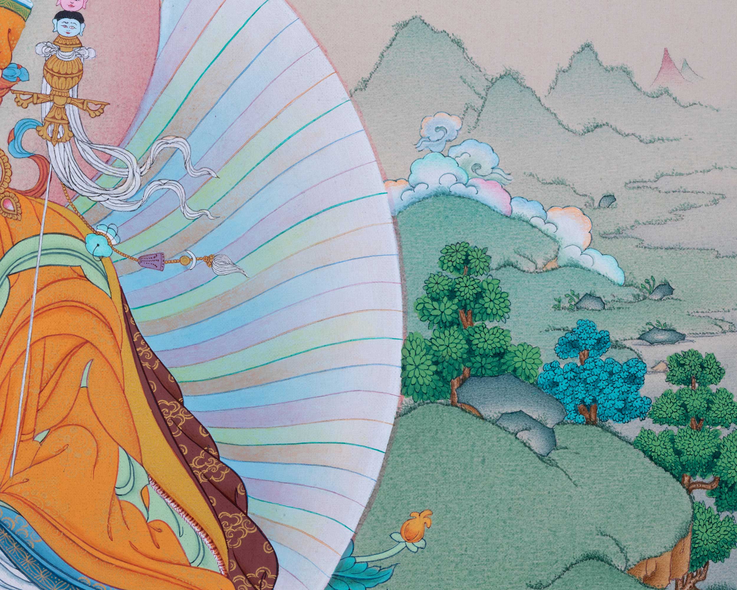 Padmasambhava Meditation Thangka Print | Blessings of Guru Rinpoche | The Lotus Born Master