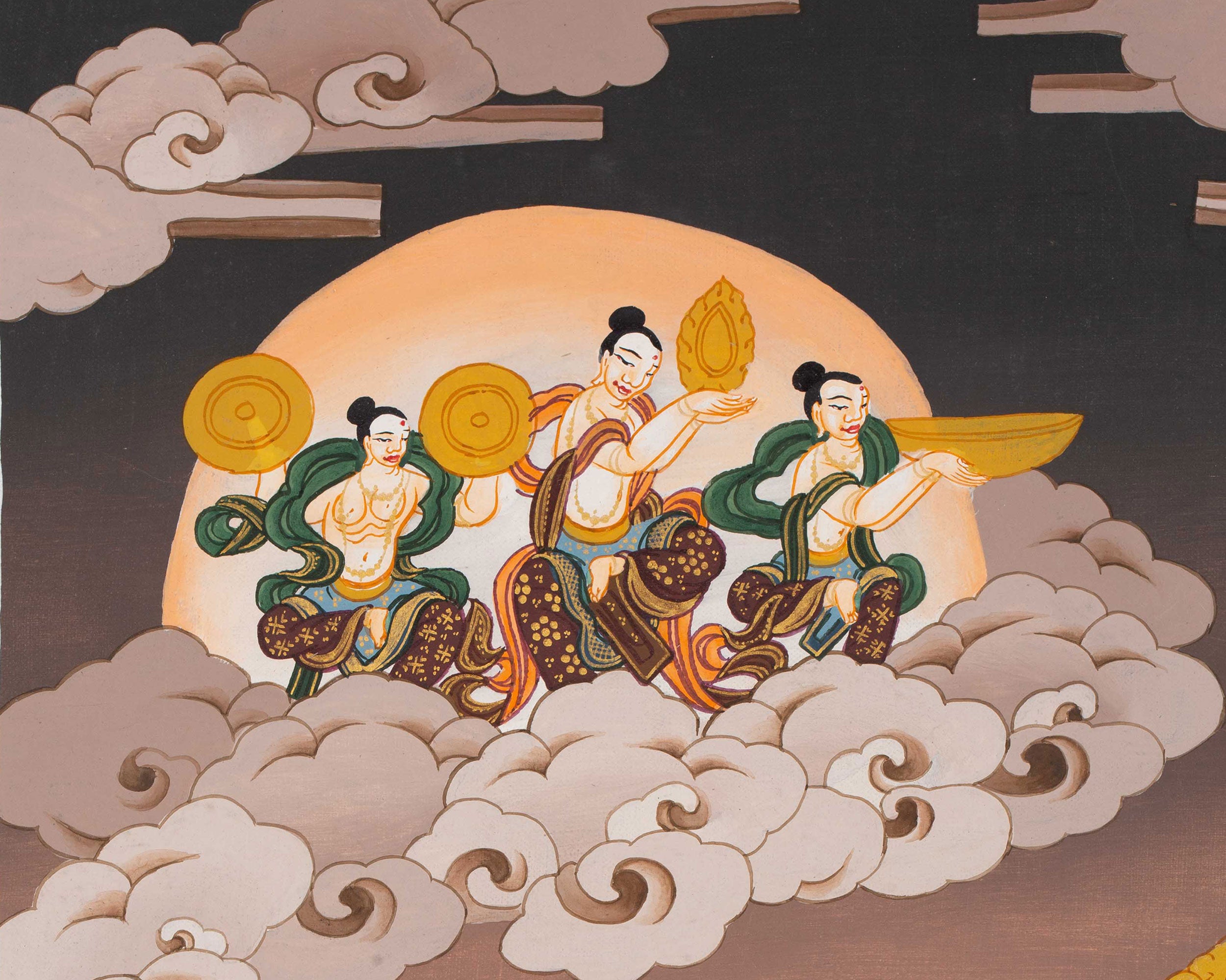 Tibetan Buddhist Goddess White Tara Thangka | Healing Deity and Protector of Life