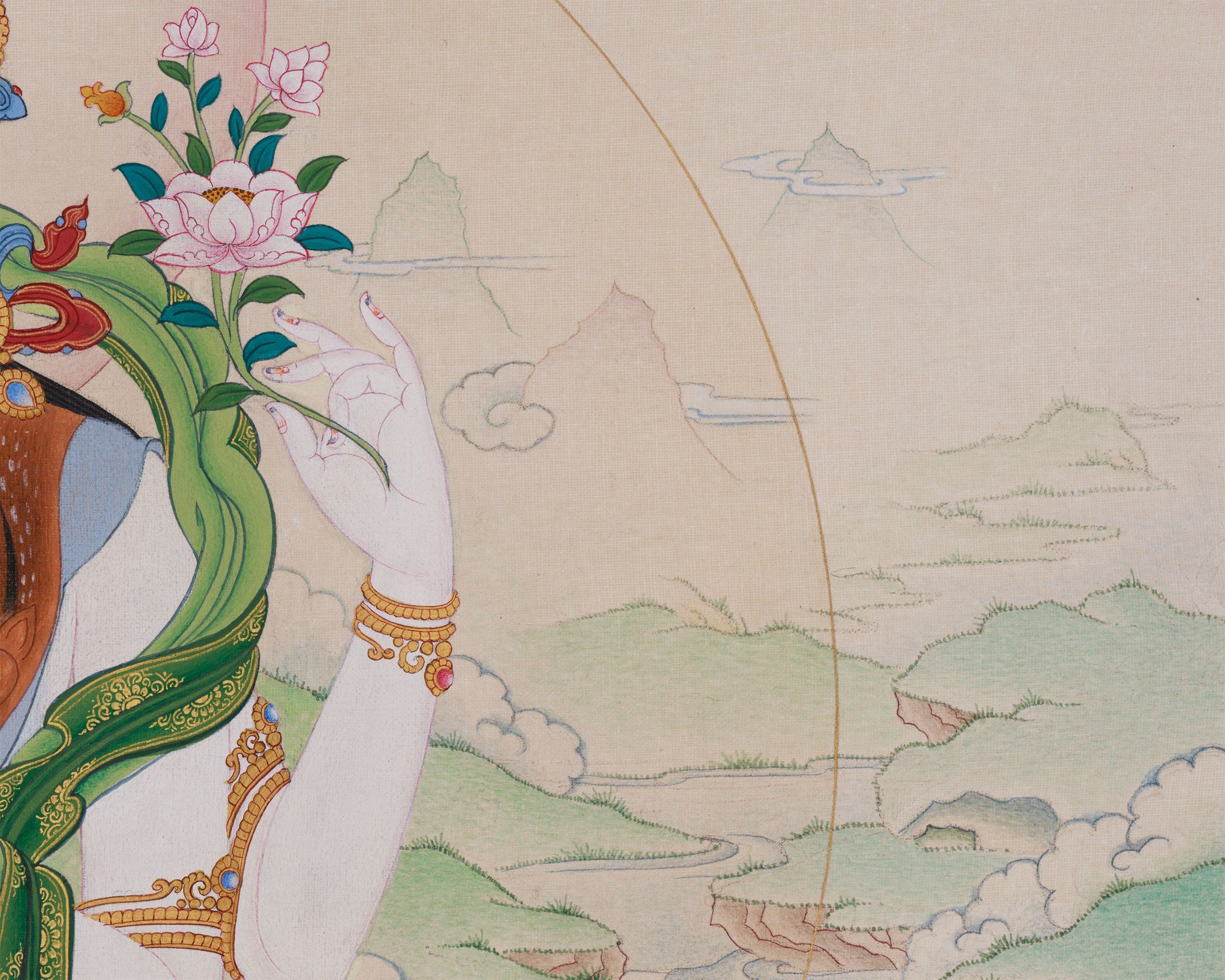 Divine Four-Armed Avalokiteshvara | Protector of All Beings and Buddha of Compassion