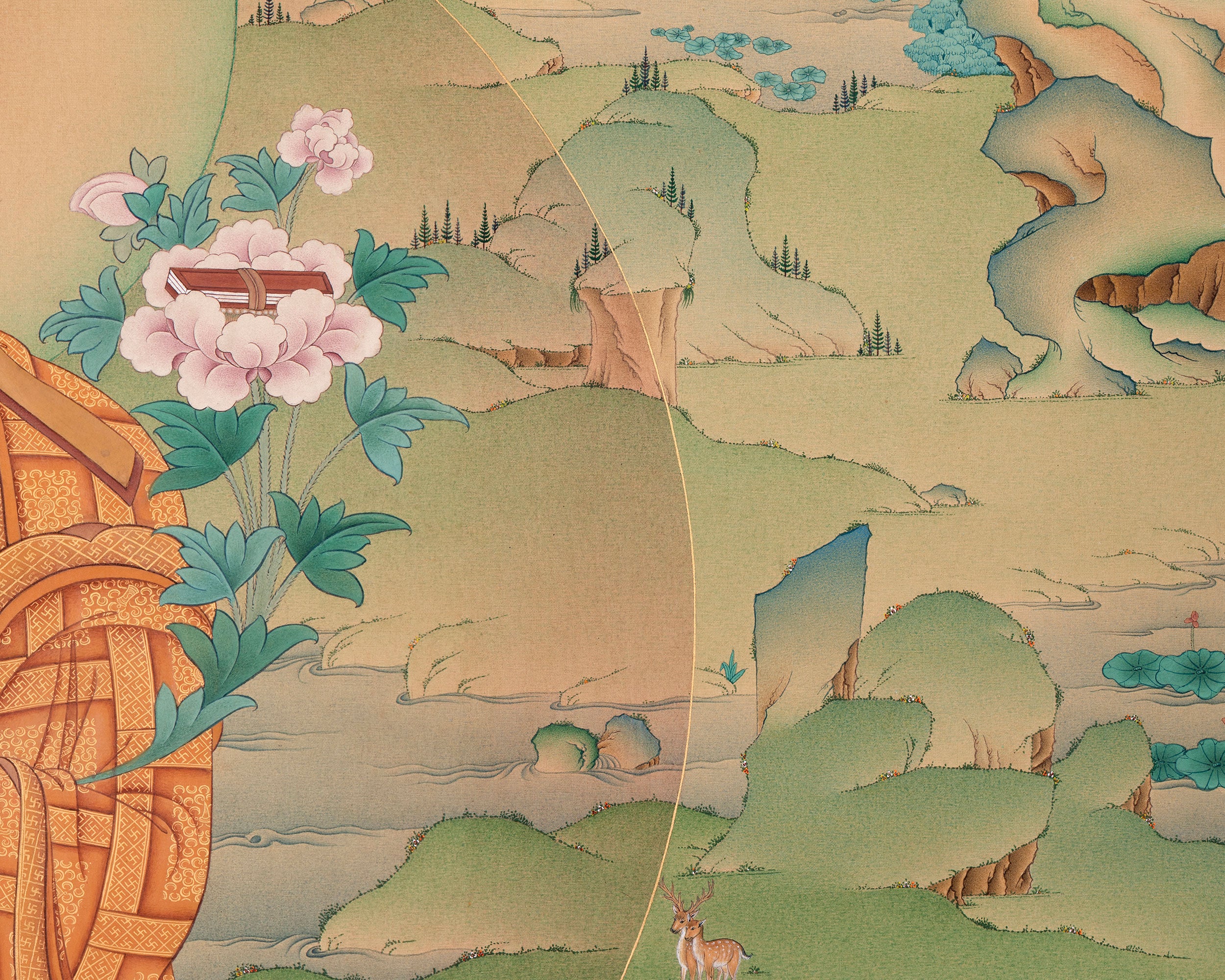 Je Tsongkhapa Tibetan Thangka Painting | High Quality Canvas Print