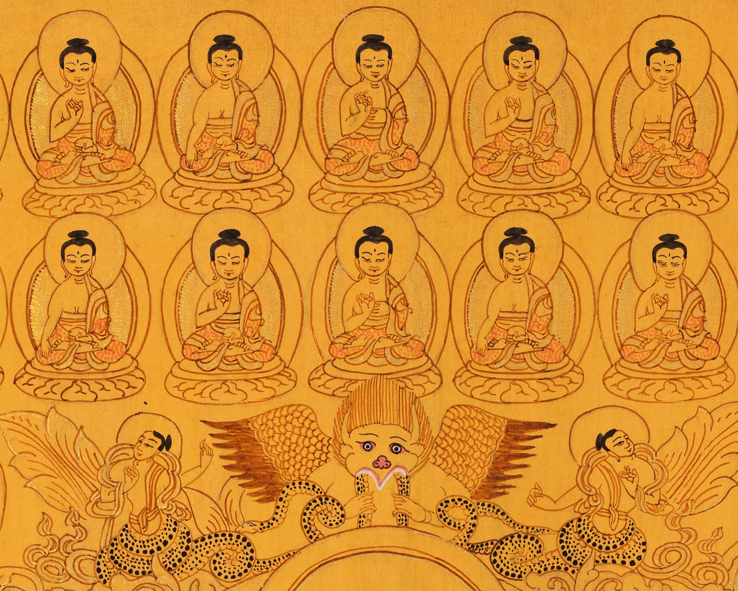 Assembly of Buddhas Thangka | Enlightenment and Harmony