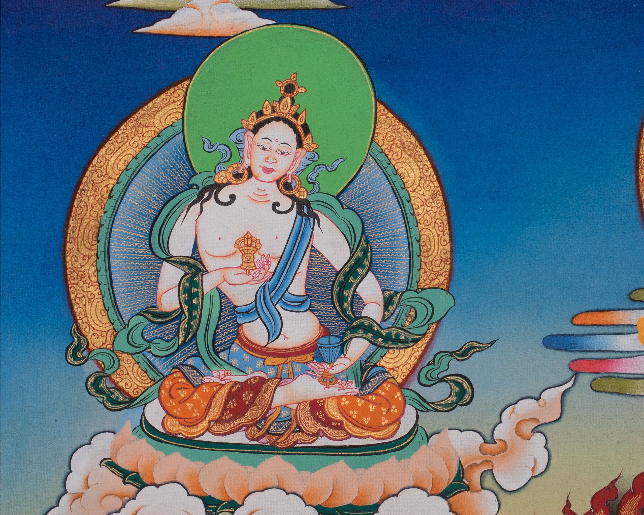 Simhamukha Painting | Sacred Art of the Lion-Faced Dakini