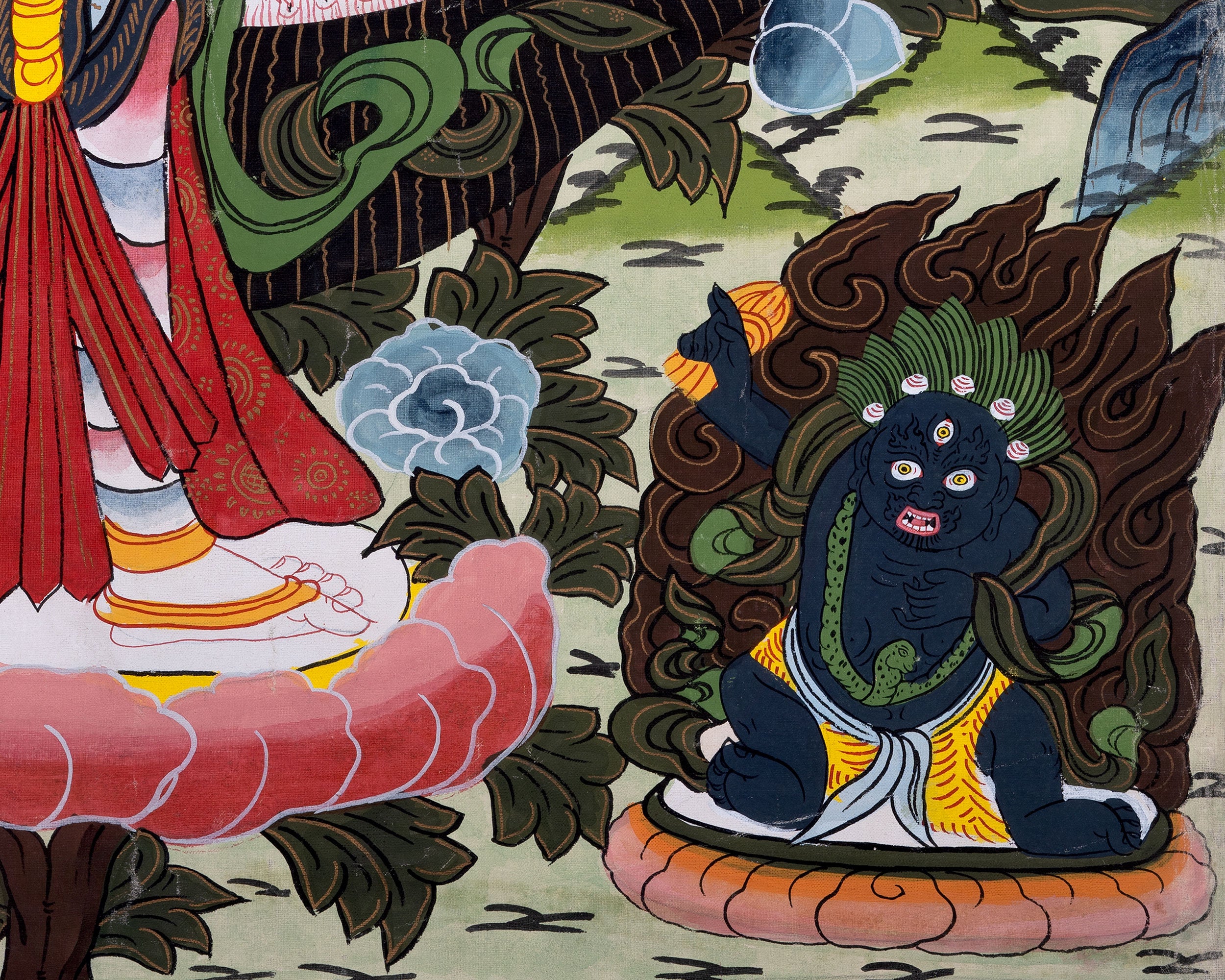 1000 Armed Avalokiteshvara | Traditional Tibetan Thangka | Wall Decors