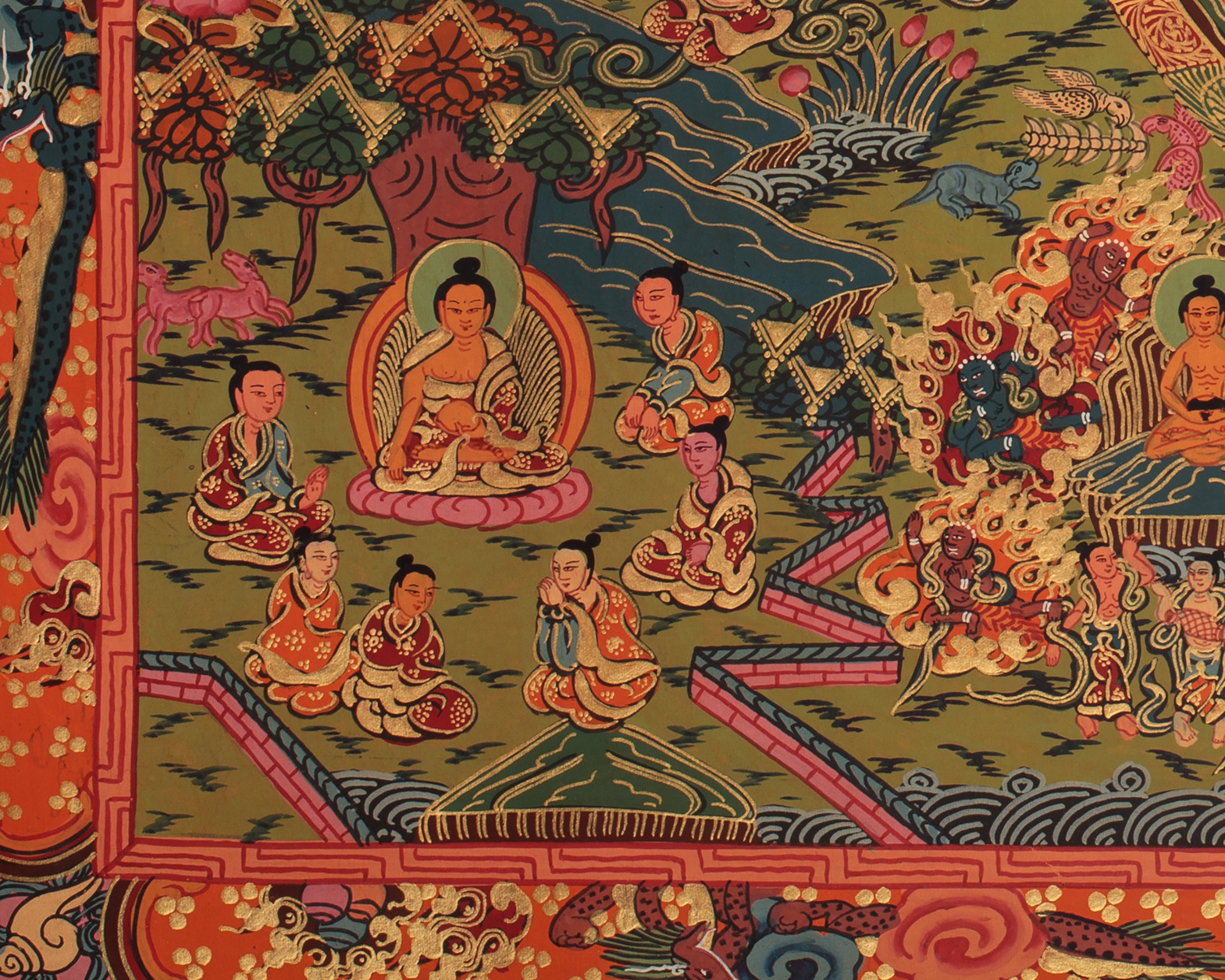 Authentic Buddha Life Story Thangka | Shakyamuni Buddha’s Path to Enlightenment