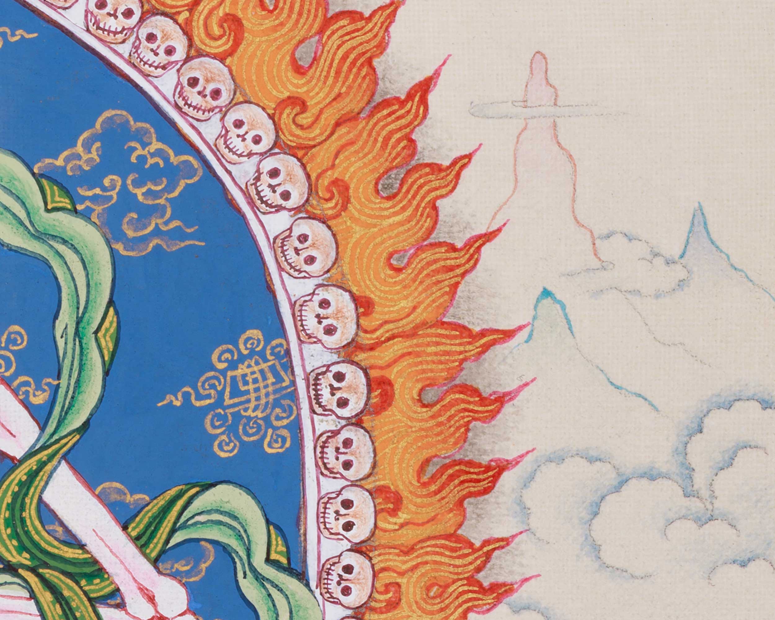 Chitipati Thangka Painting | Lord of the Cemetery