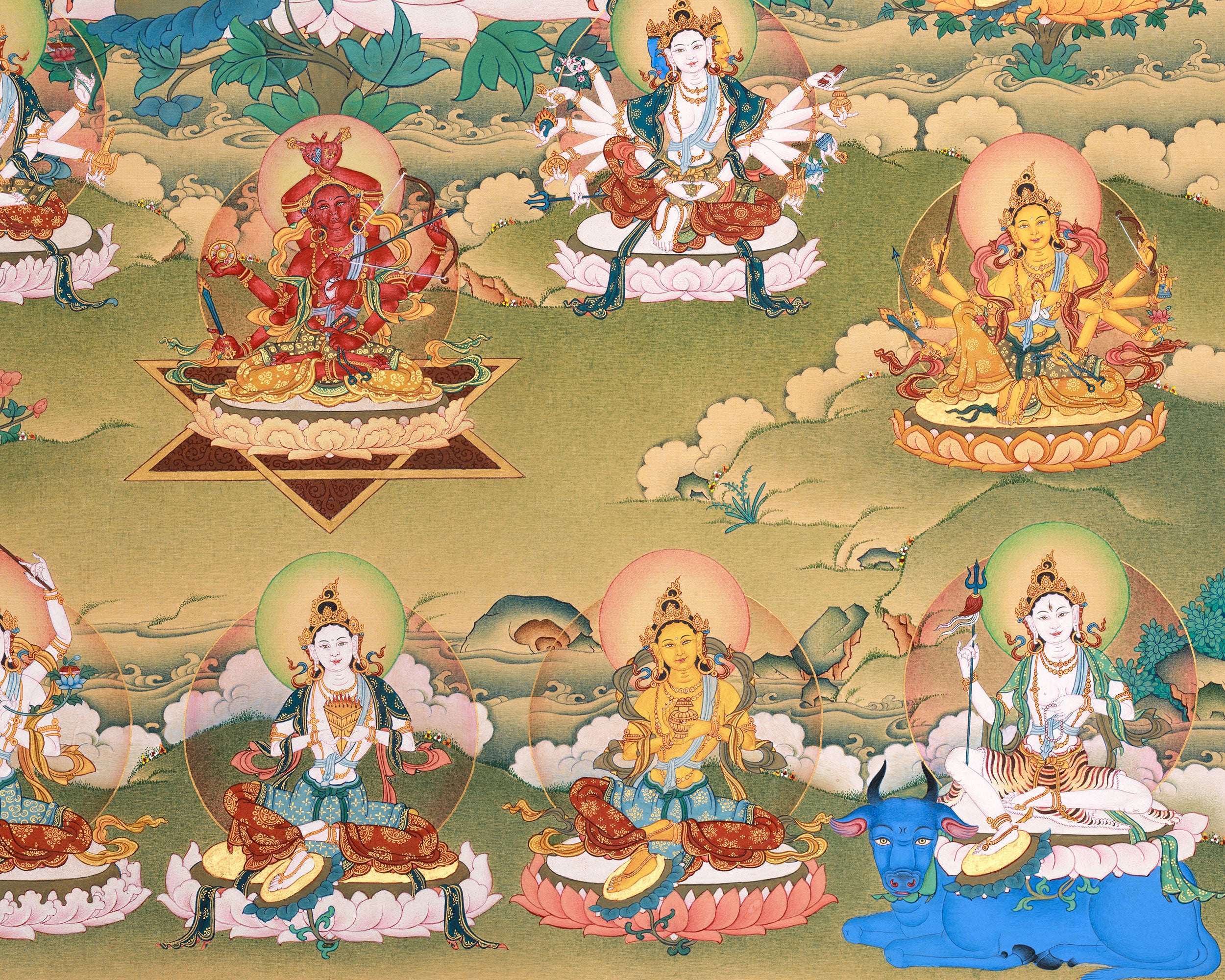 Suryagupta 21 Taras Thangka Print | Wisdom and Protection | Print on Hahnemühle Paper