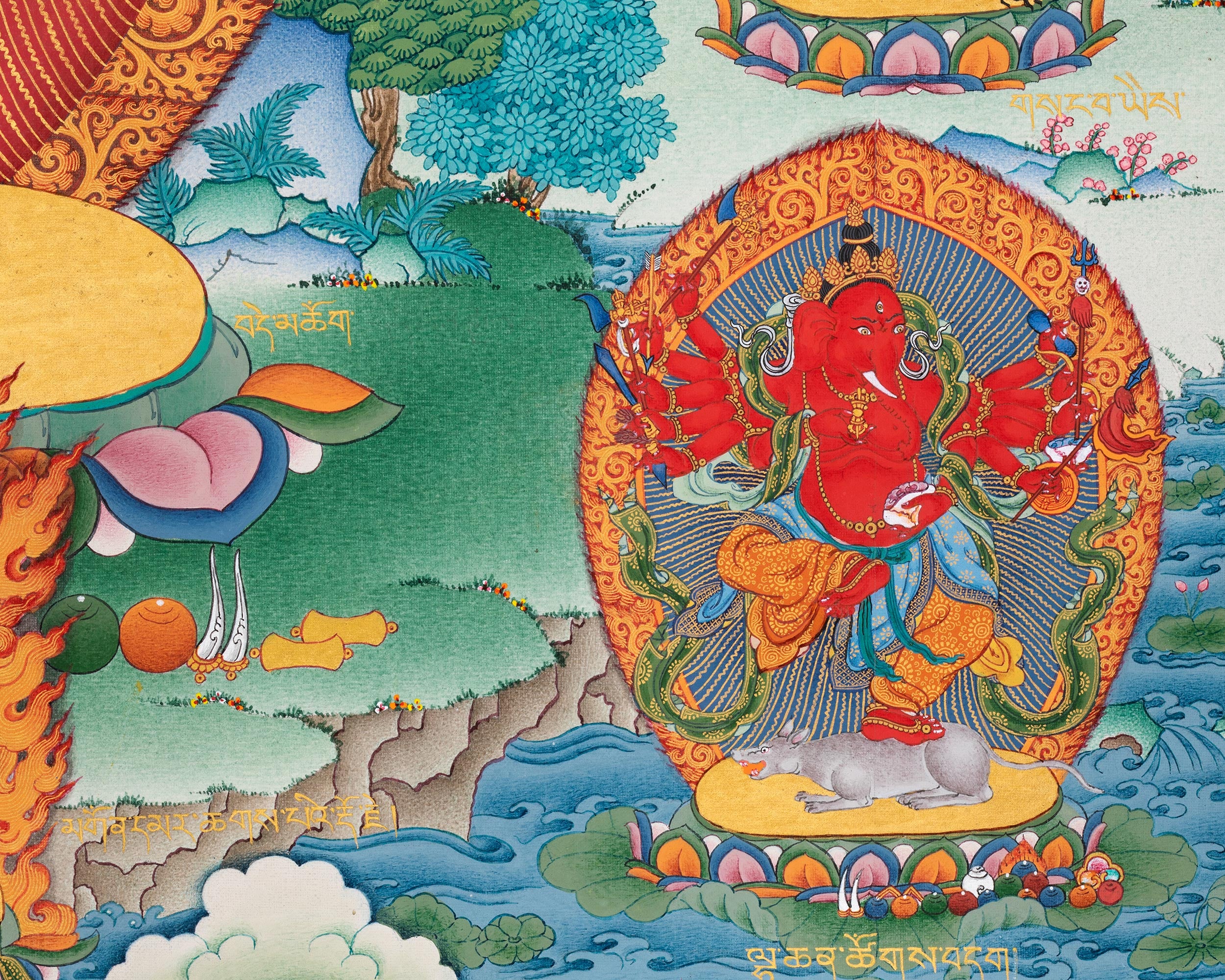 Wangdu Thangka Print | High-Quality Spiritual Artwork of Tantric Power and Blessings