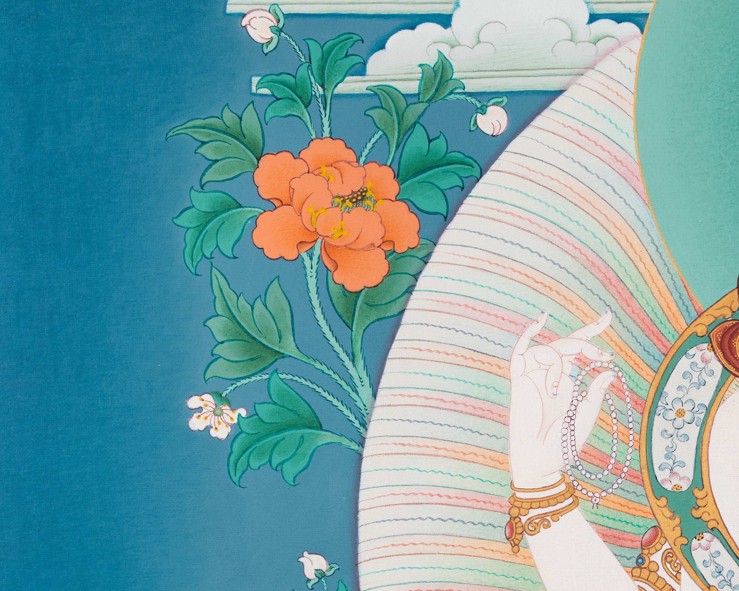 4-Armed Avalokiteshvara Print | Guardian of Compassion | Bodhisattva Artwork