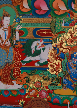 Tara with Buddhas and Bodhisattvas | White Tara Thangka for Healing, Wisdom & Longevity