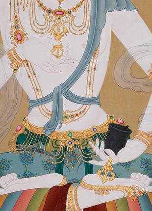 Timeless Purity: Heruka Vajrasattva | Grand 40x50" Thangka | Karma Gadri Masterwork