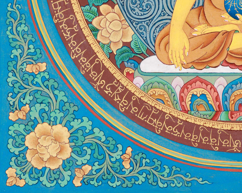 Unique Depiction of Buddha Shakyamuni Thangka