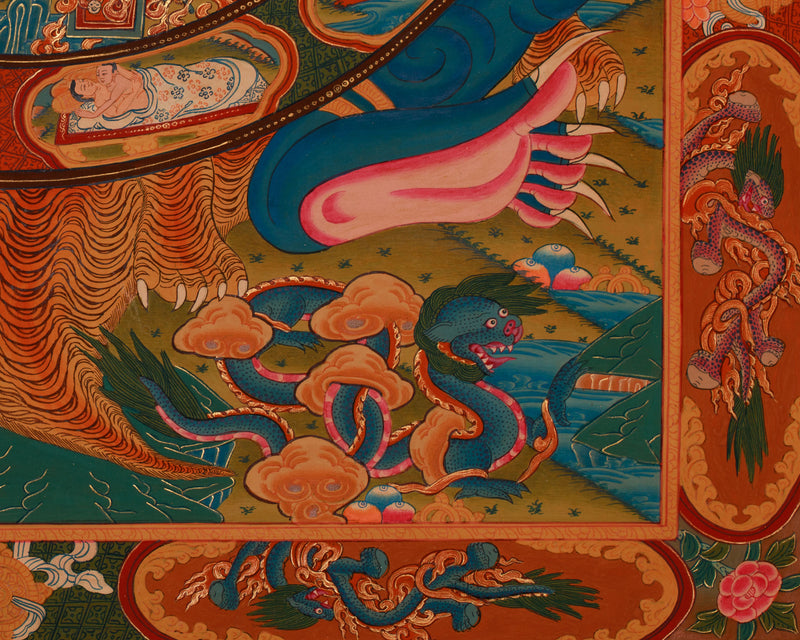 The Wheel of Life, Bhavacakra Meditation Thangka Painting