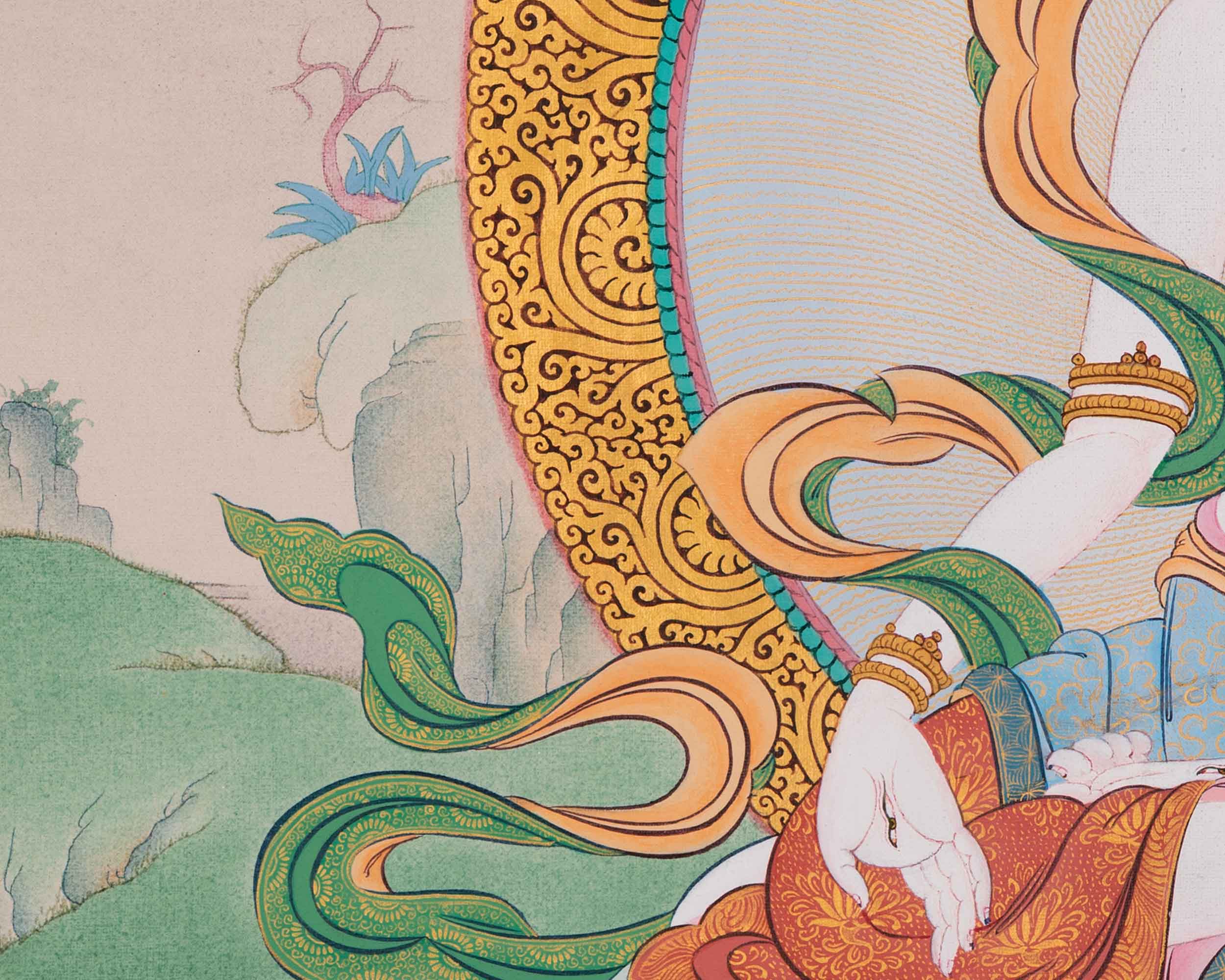 Goddess White Tara Giclee Canvas Print | Female Bodhisattva