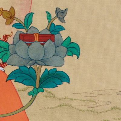 Traditional Manjushri With Mitrupa Thangka | A Gateway to Insight