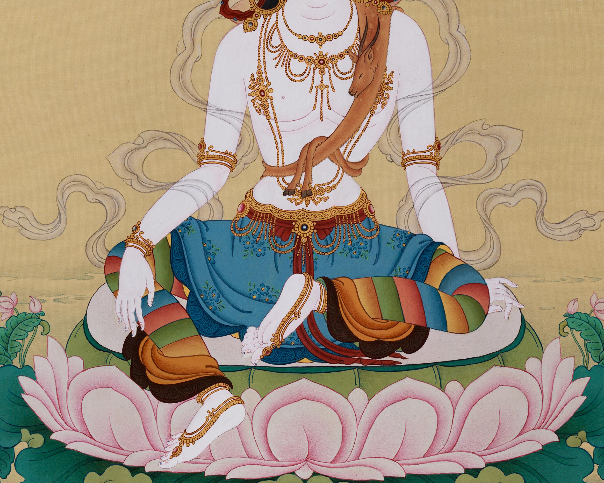 2-Armed Chenrezig Painting | A Revered Bodhisattva | Avalokiteshvara Thangka