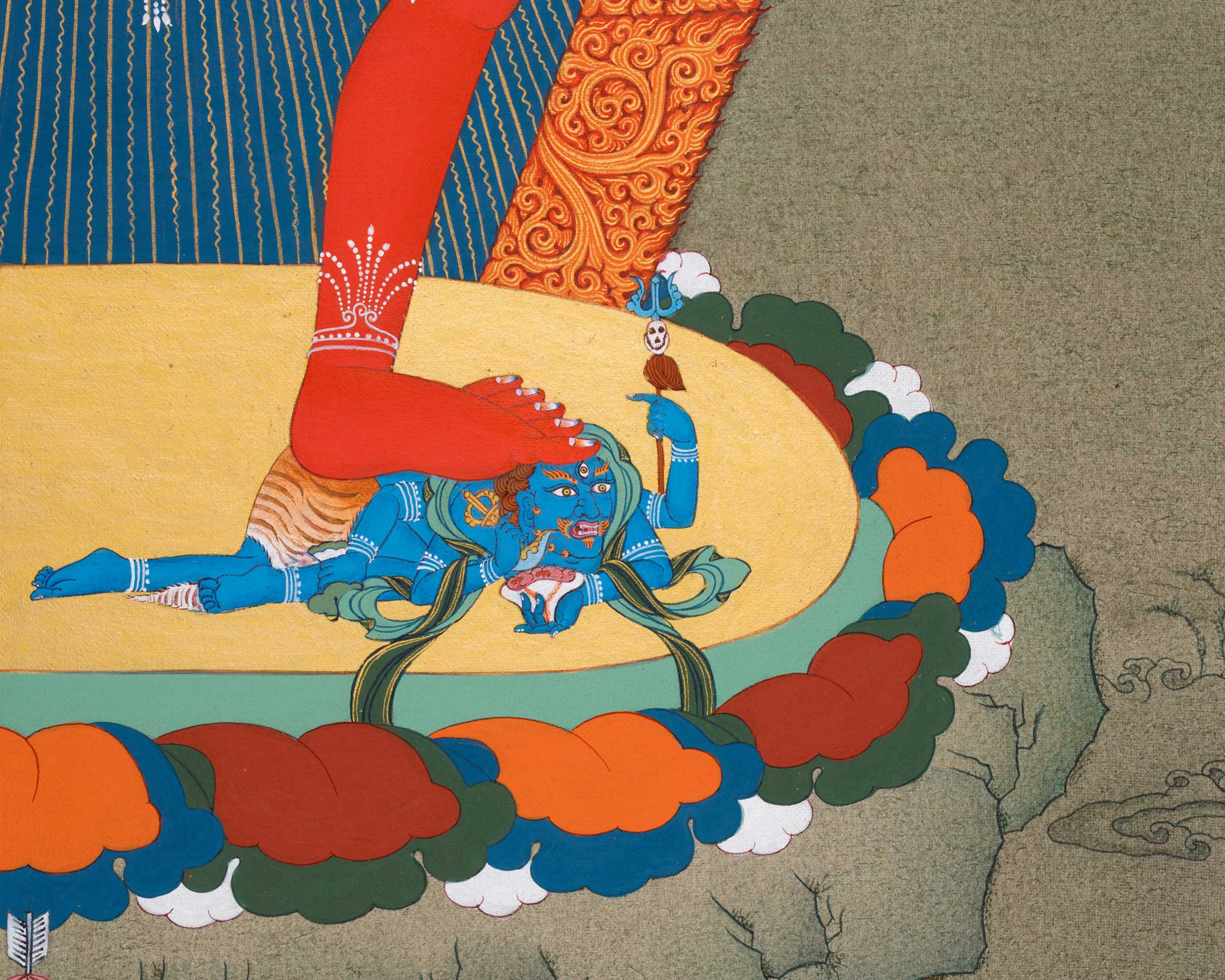 Fierce Vajrayogini Dakini Thangka | Tibetan Tantric Deity Painting