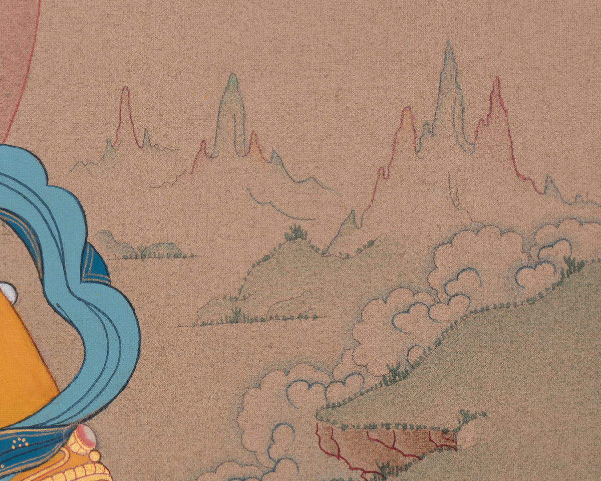 Dzambhala Deity of Generosity Thangka | Represent Wealth, Fortune, And Prosperity