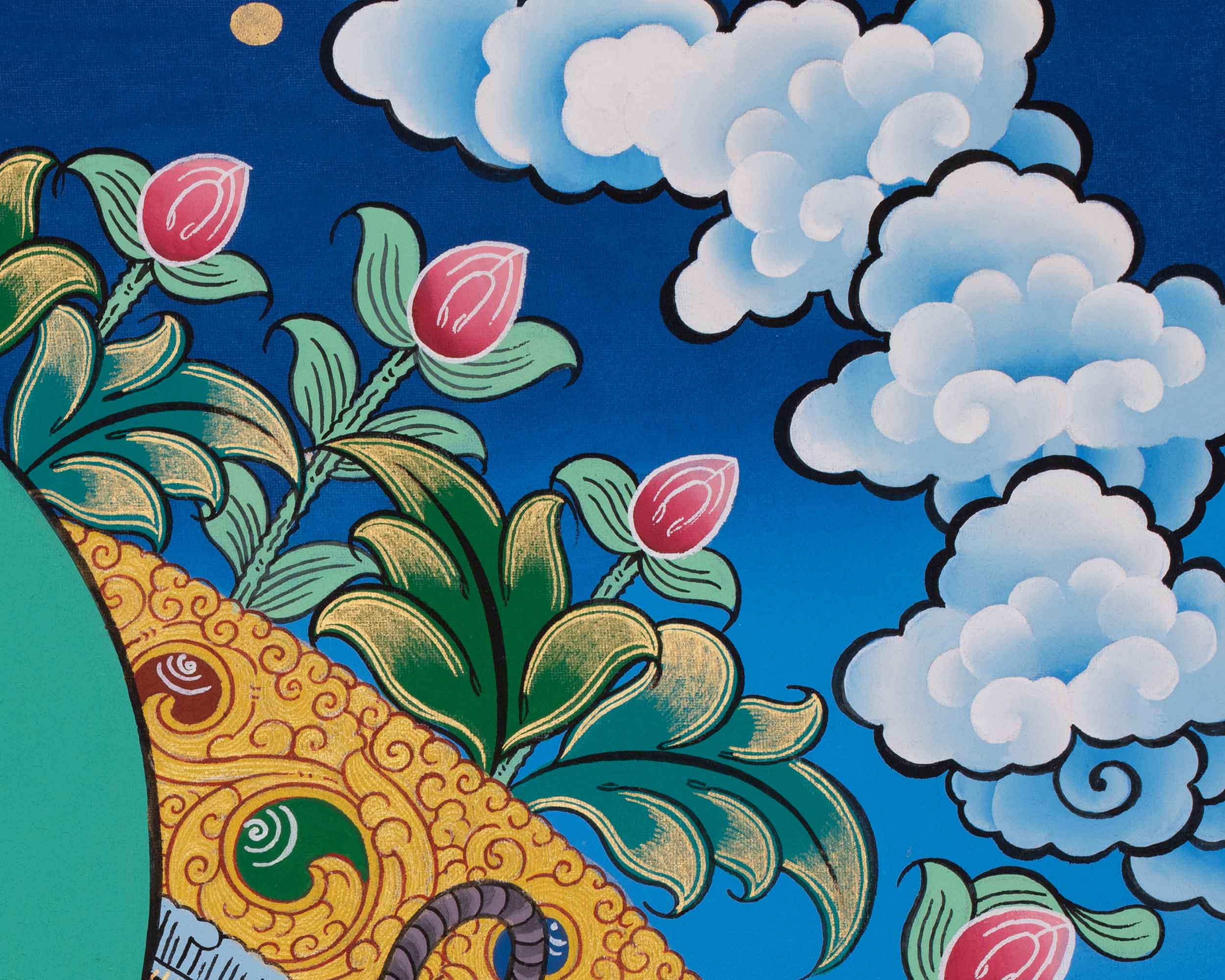 Ganesha Thangka | A Sacred Depiction of the Remover of Obstacles and Lord of Wisdom