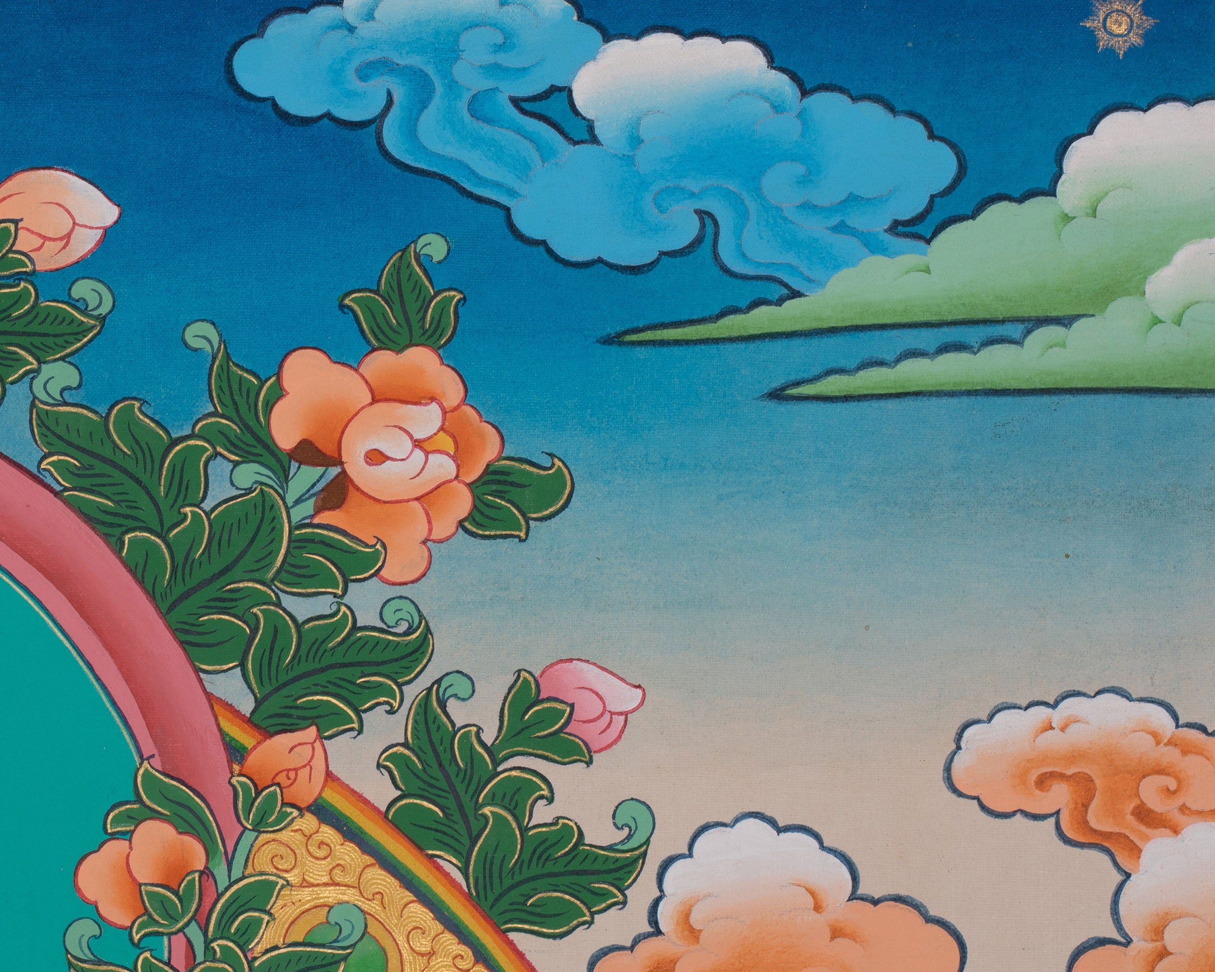 Female Bodhisattva White Tara Thangka | Symbol of Compassion and Long Life