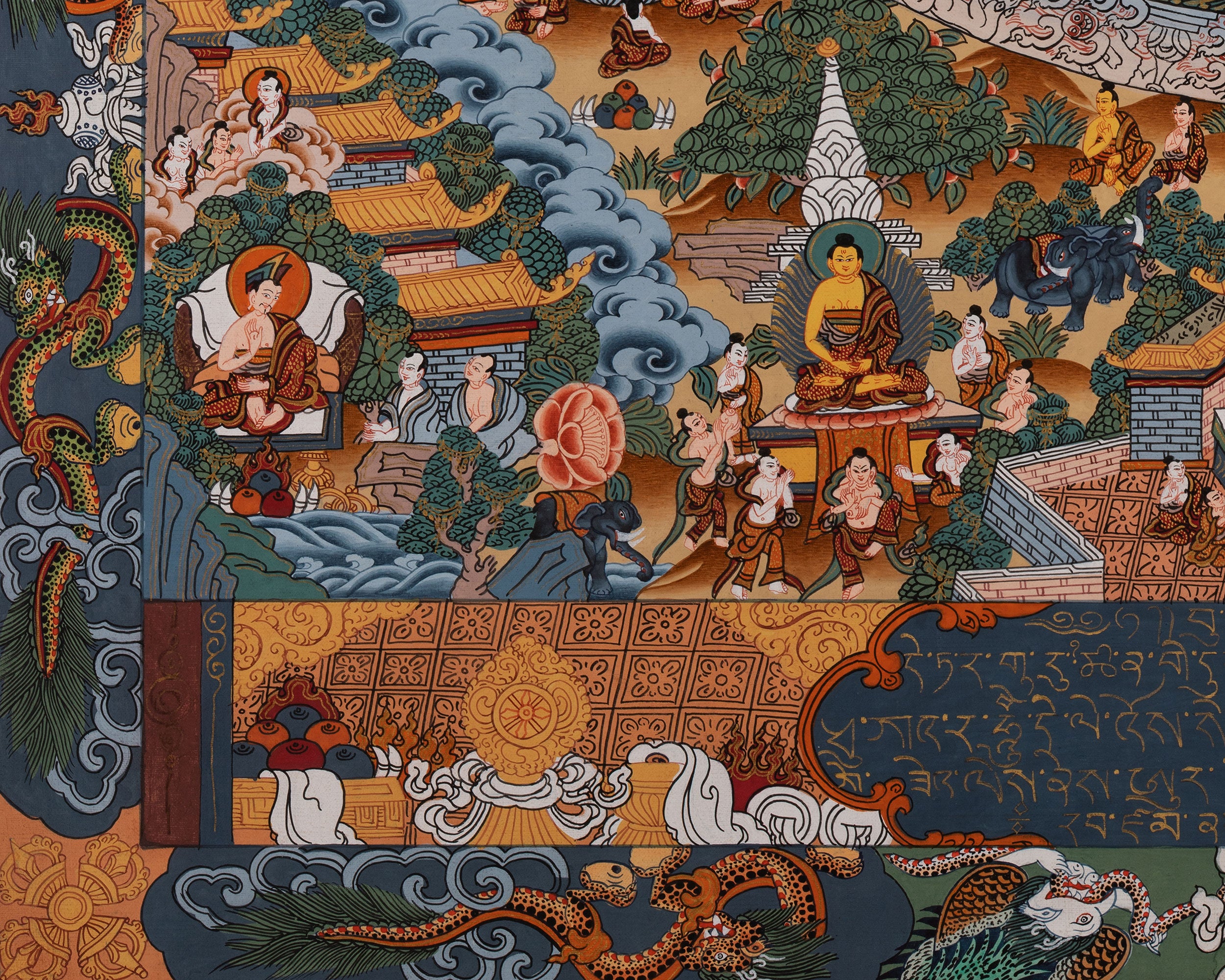 Masterpiece Art of Shakyamuni Gautama Buddha | Original Hand-Painted Tibetan Thangka