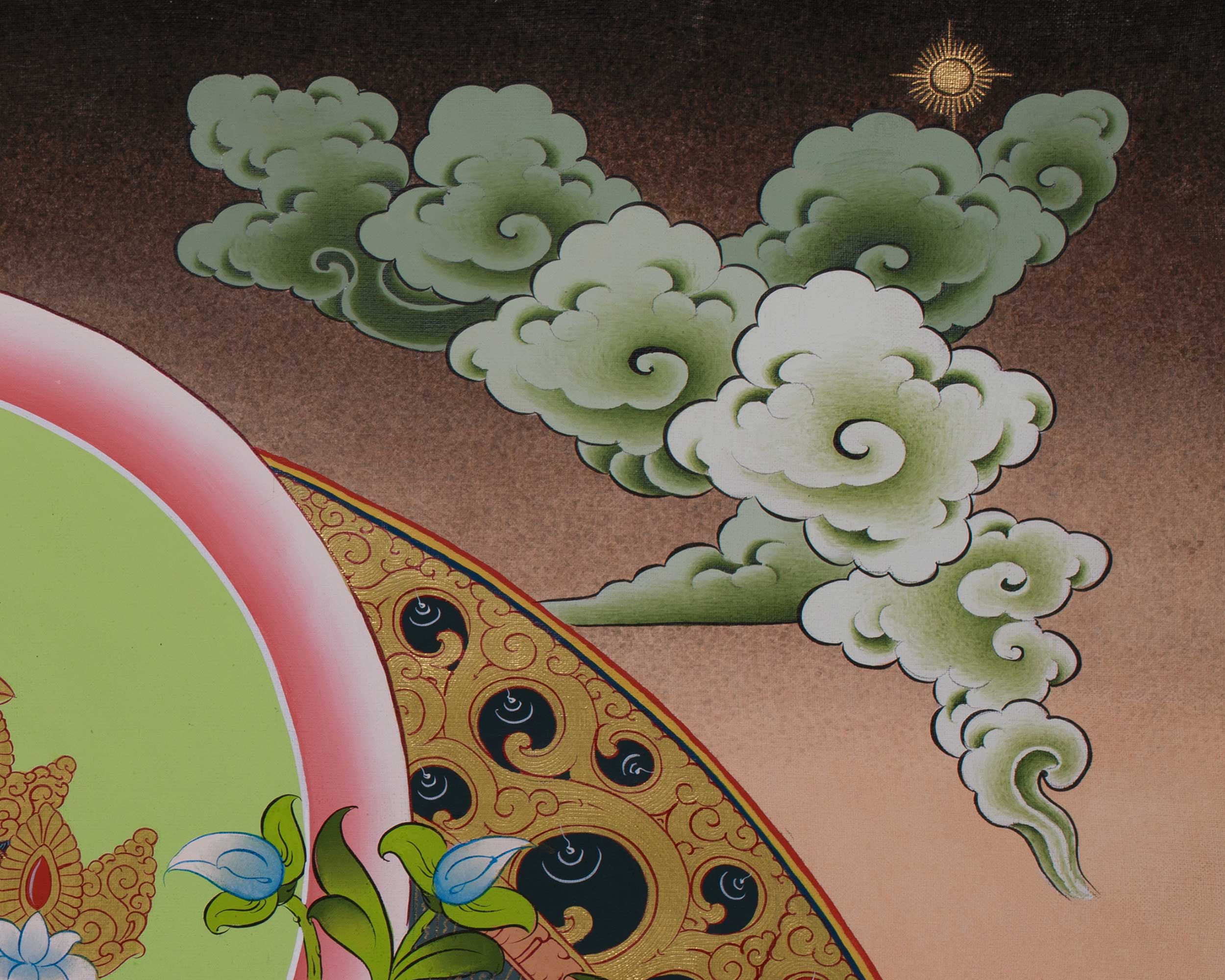 Tibetan Bodhisattva Manjushri Painting | Buddhist Deity of Knowledge