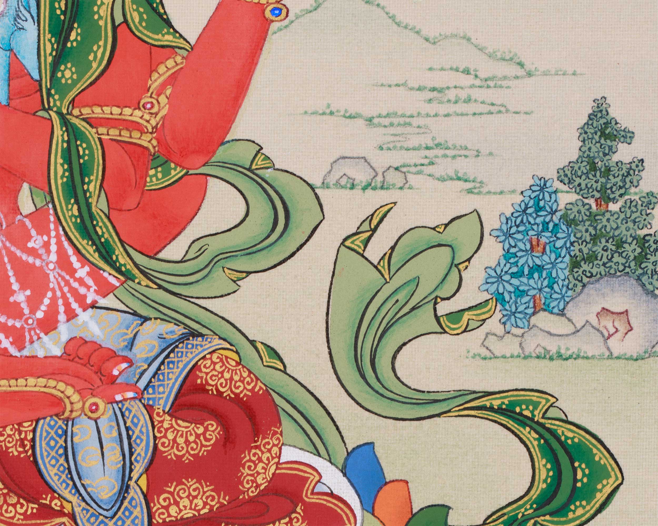 Red Chenrezig with Consort | Tantric Union of Compassion & Wisdom