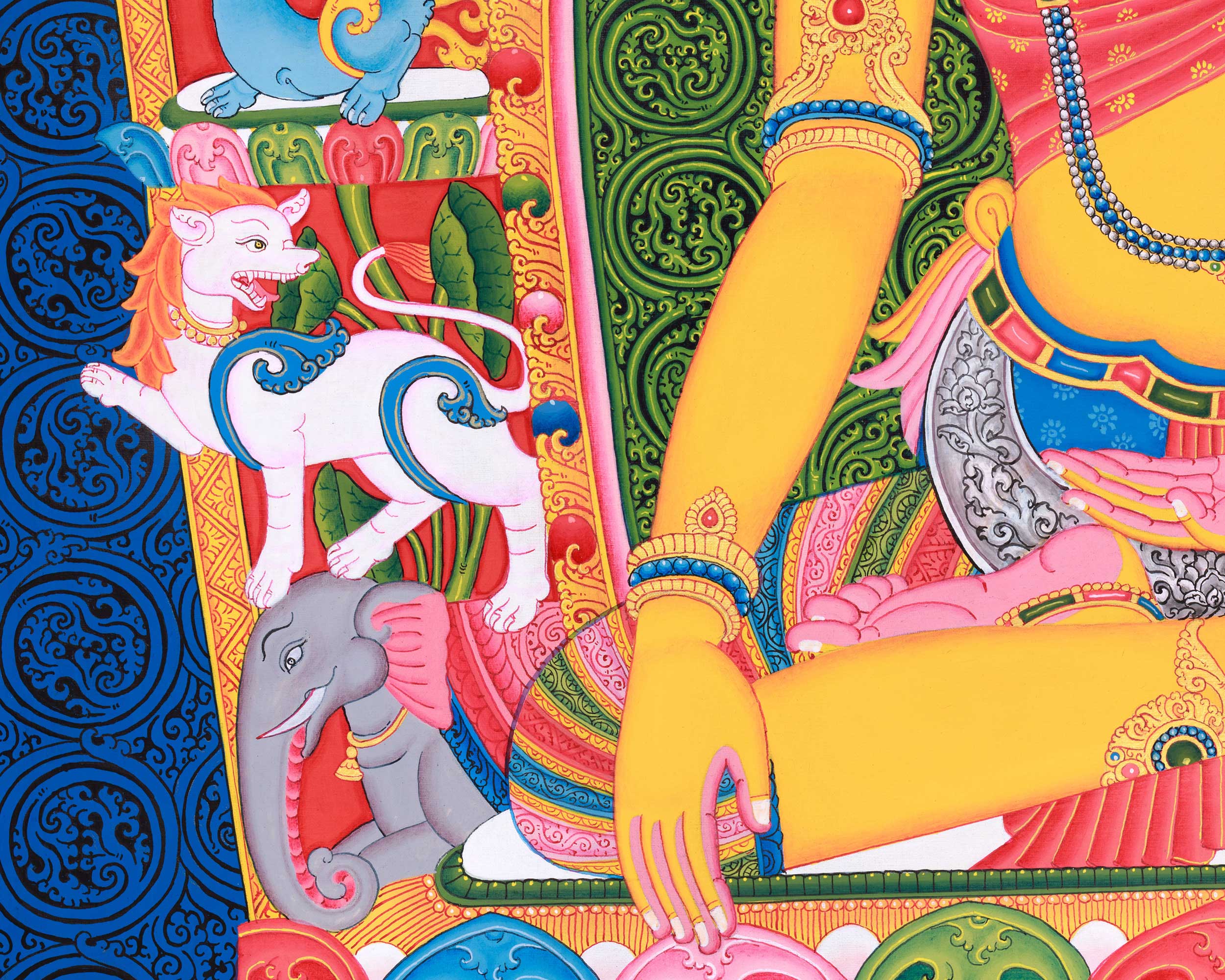 Siddhartha Gautama Thangka Print | Artwok Of Sakyamuni Buddha | Gautama Buddha Print