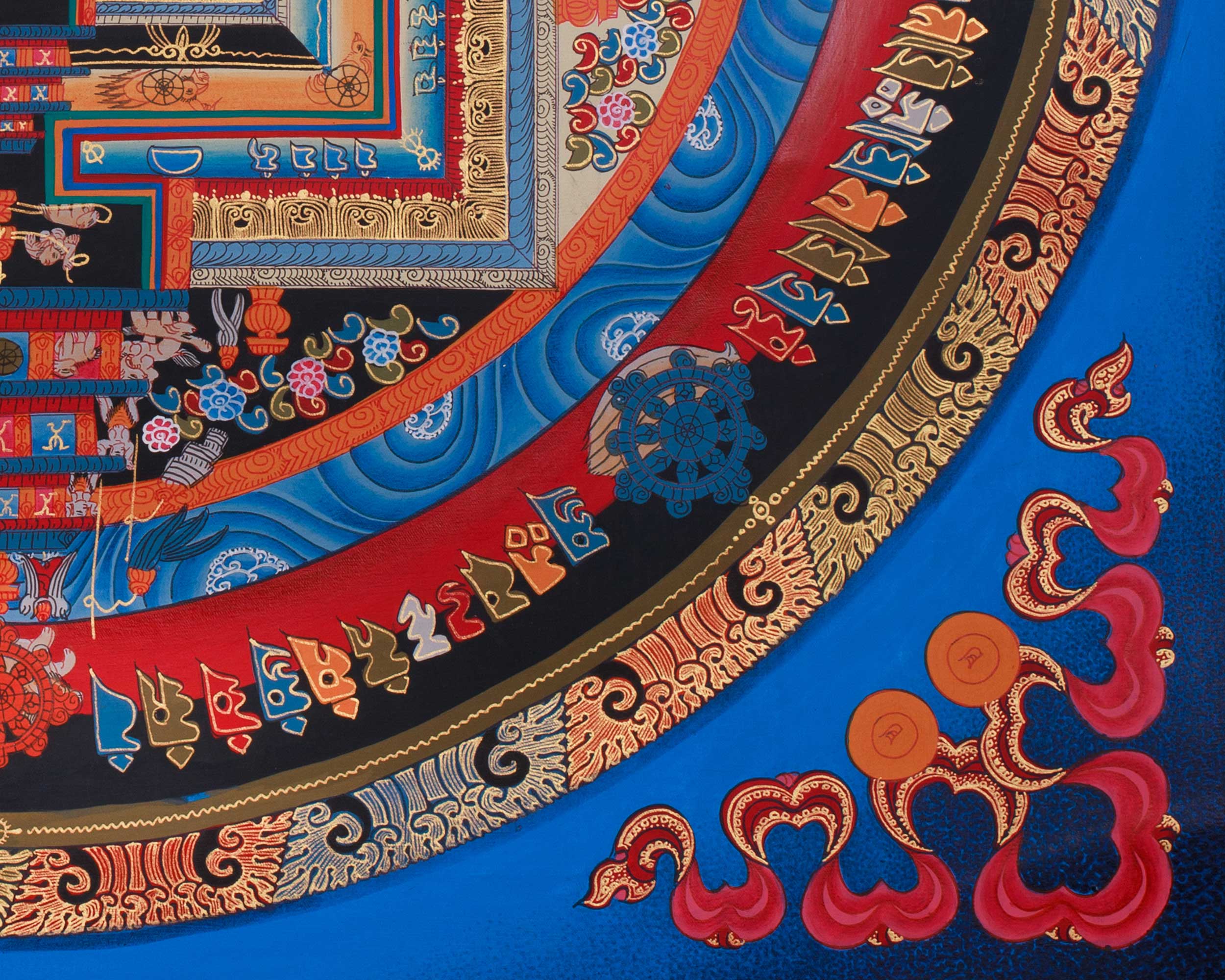 24-inch Kalachakra Mandala | Wheel of Time Painting