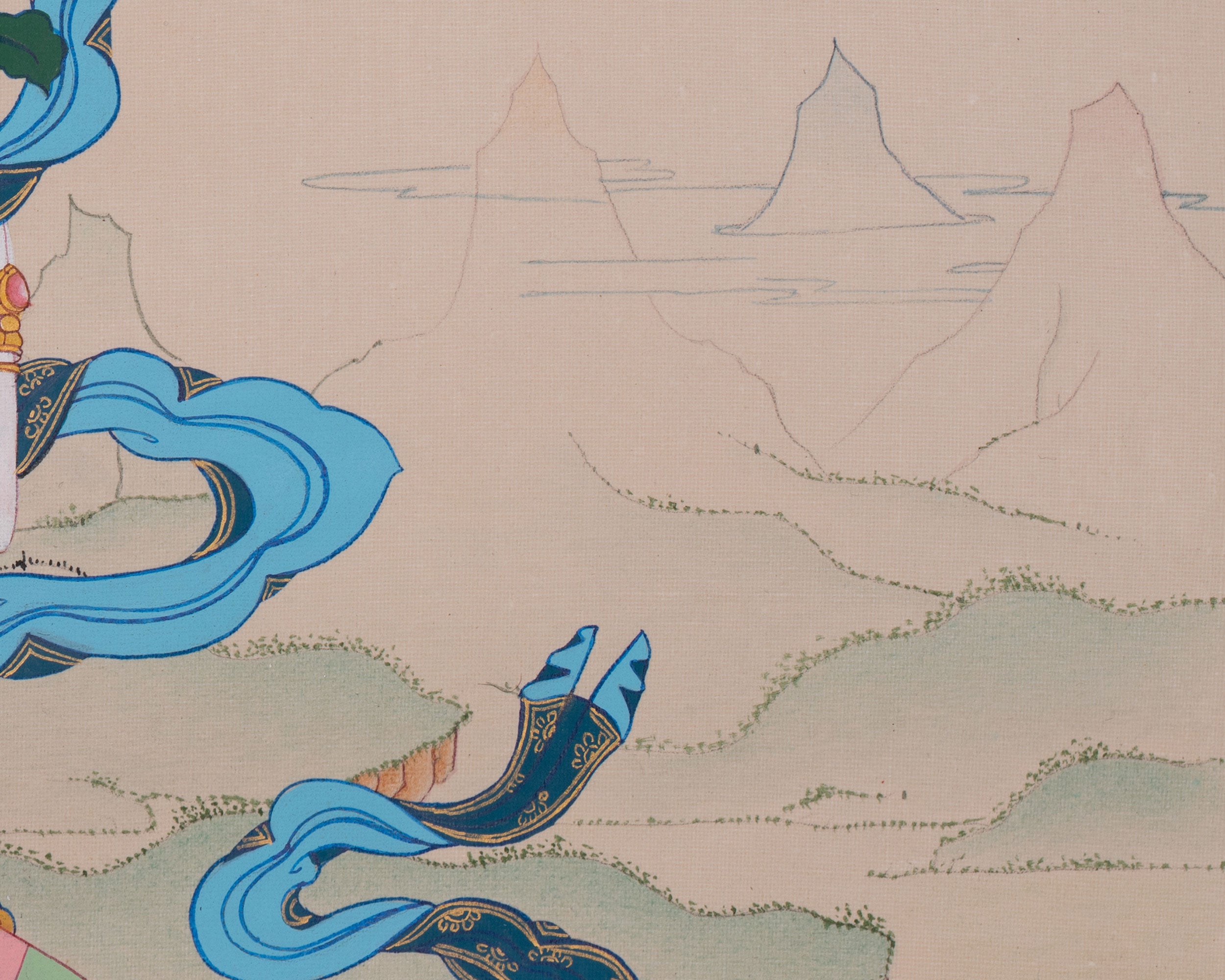 Female Buddhist White Tara Thangka | Symbol of Divine Protection and Peace