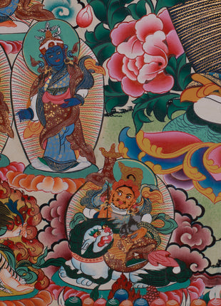 Standing Guru Rinpoche Thangka | Embodiment of Wisdom, Power, and Protection