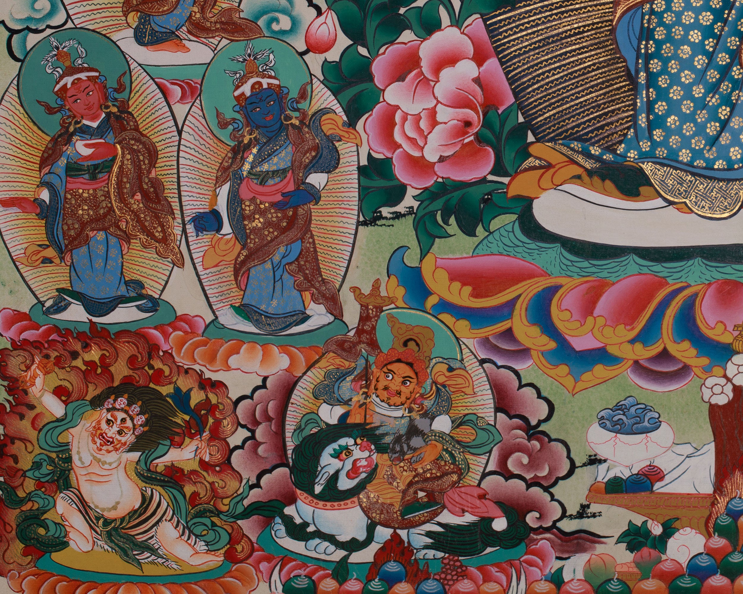 Standing Guru Rinpoche Thangka | Embodiment of Wisdom, Power, and Protection