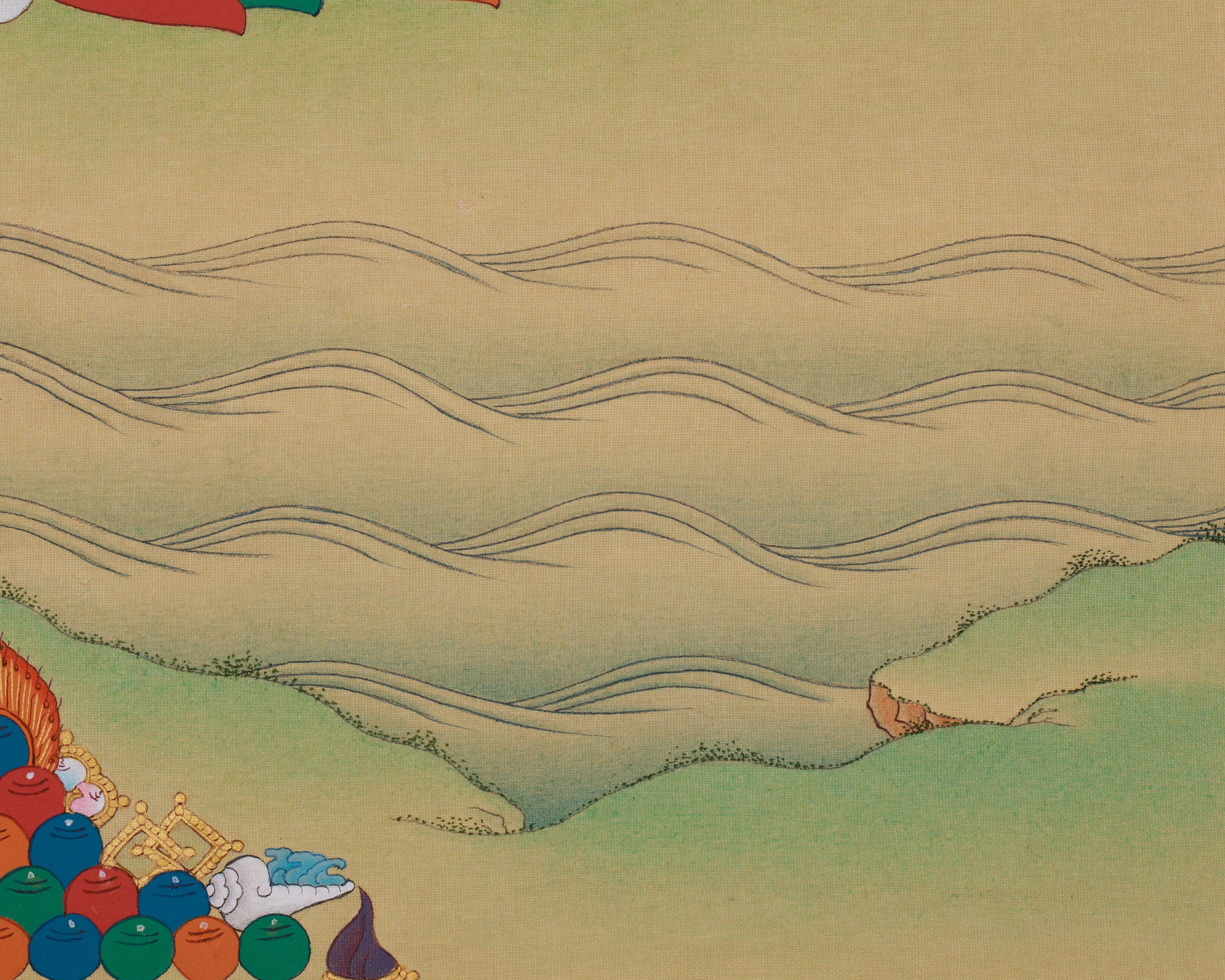 Bodhisattva of Compassion, Chenrezig Thangka | 4-Arms Avalokiteshvara