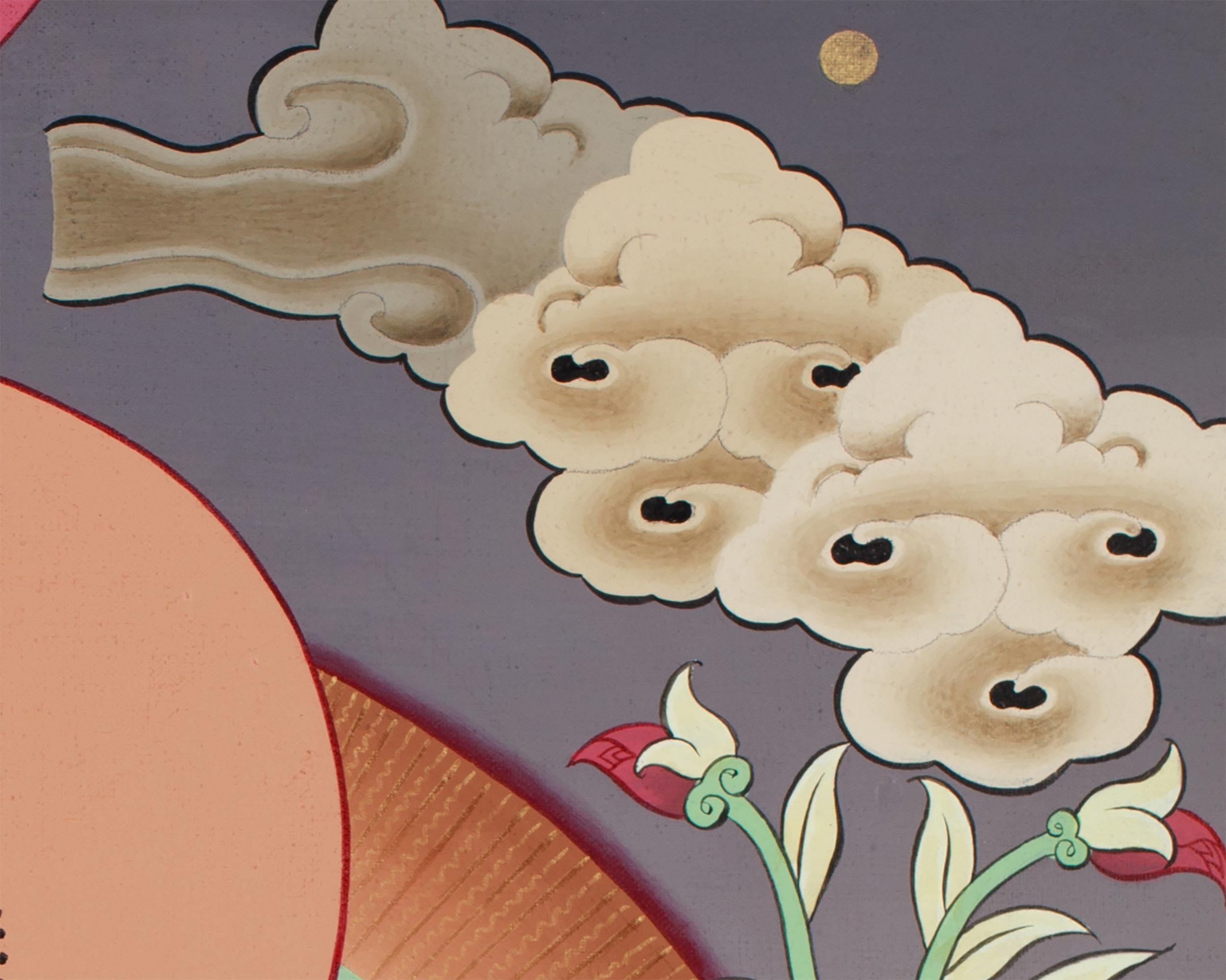 Hand-Painted Thangka of Blue Buddha, Bhaisajyaguru | Tibetan Healing Buddha