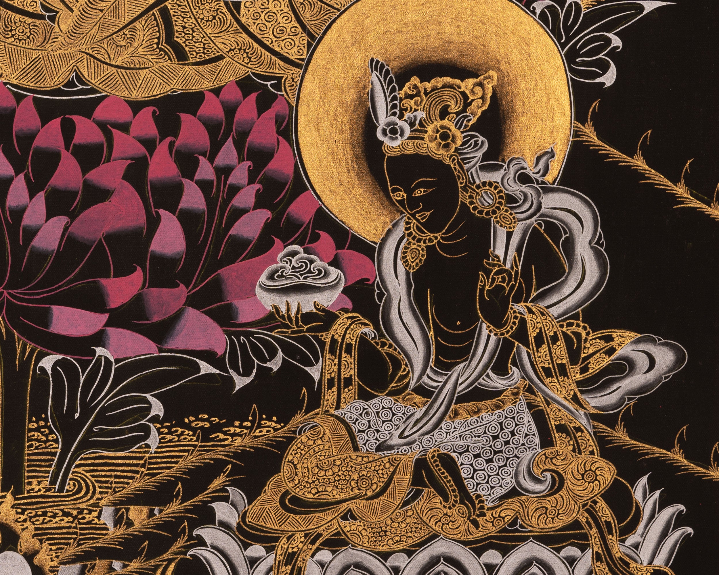 Guru Rinpoche Thangka | Traditional Tibetan Art | Wall Decors