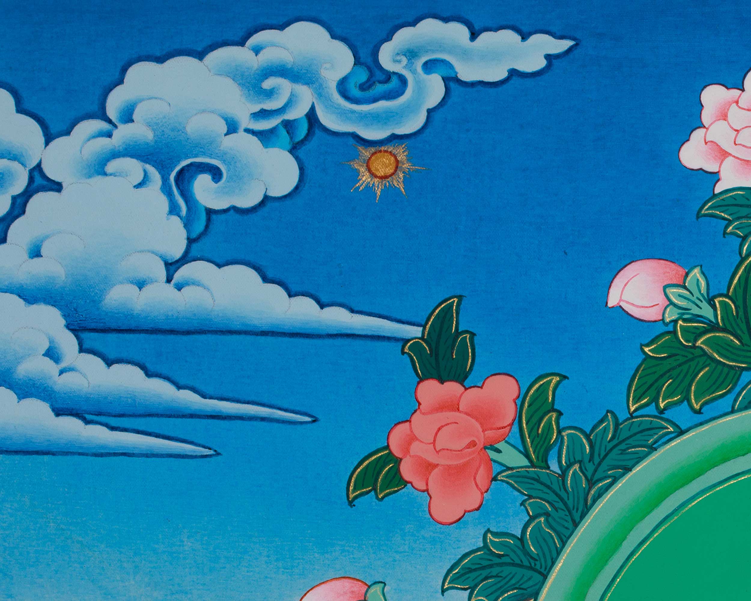 Yellow Jambhala Painting | The Wealth Deity of Prosperity and Abundance