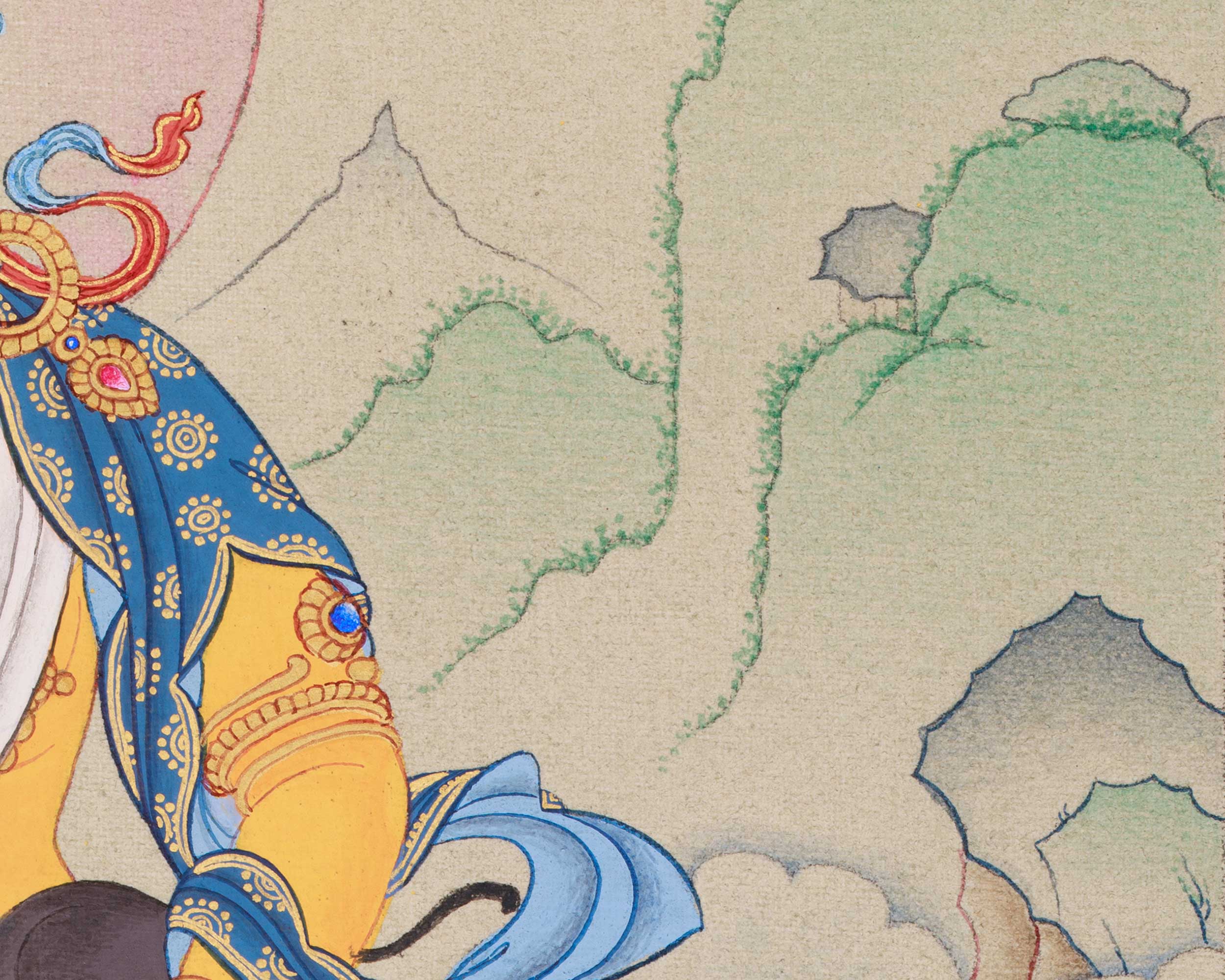 Prosperity Dzambhala Thangka | Buddha of Wealth and Abundance