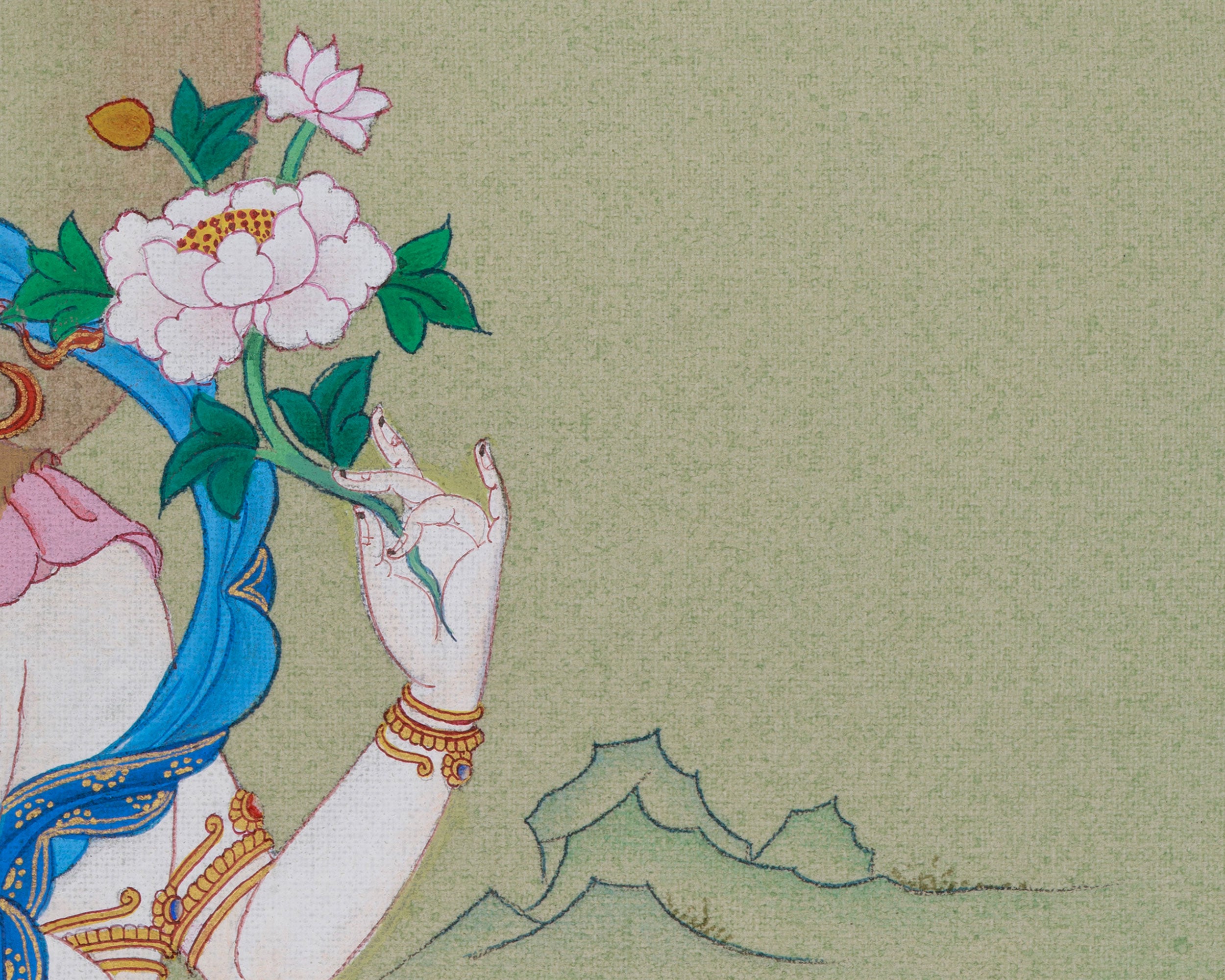 Peaceful Thangka of Chenrezig | Infinite Compassion Deity