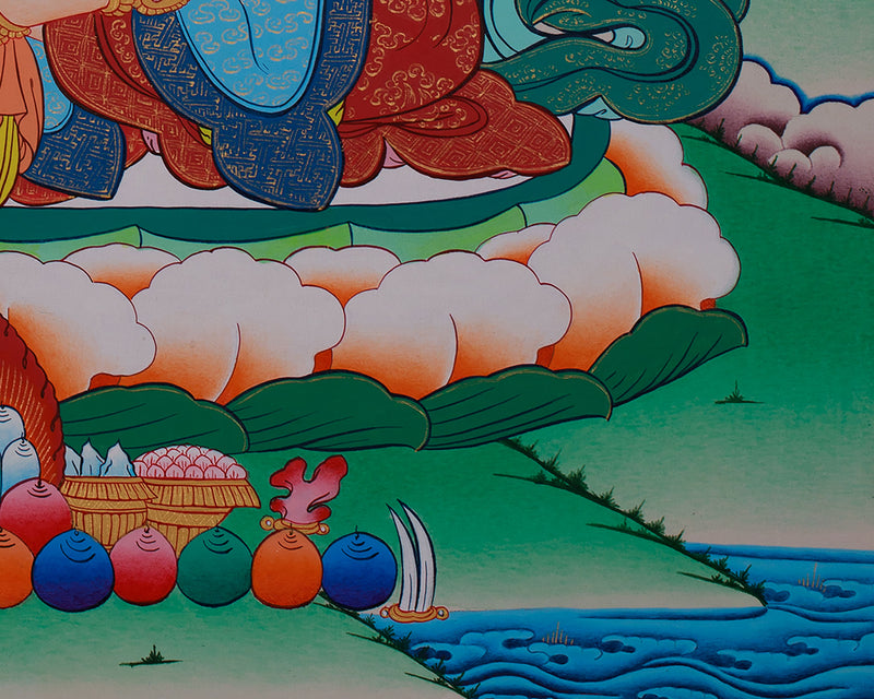 Vajrasattva Yab Yum | Thangka for Purification & Spiritual Awakening