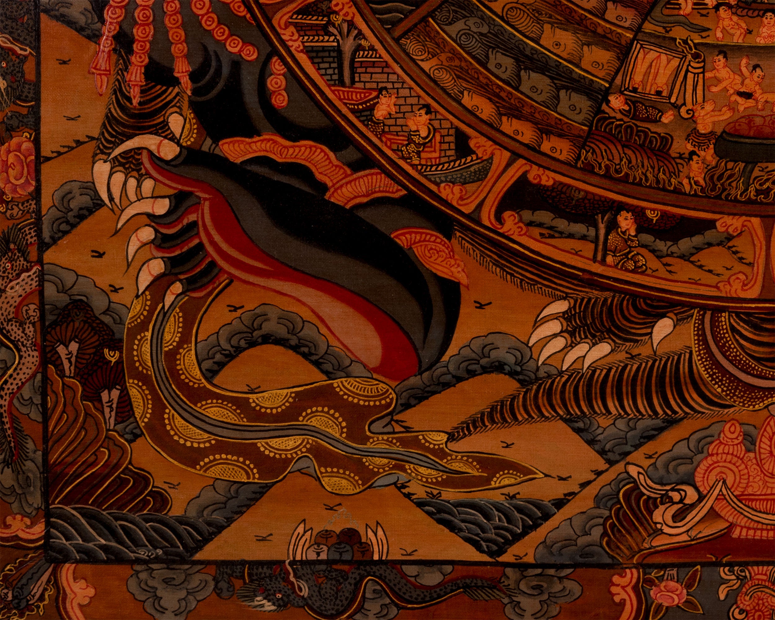 Wheel Of Life Painting | Traditional Tibetan Thangka | Wall Decors
