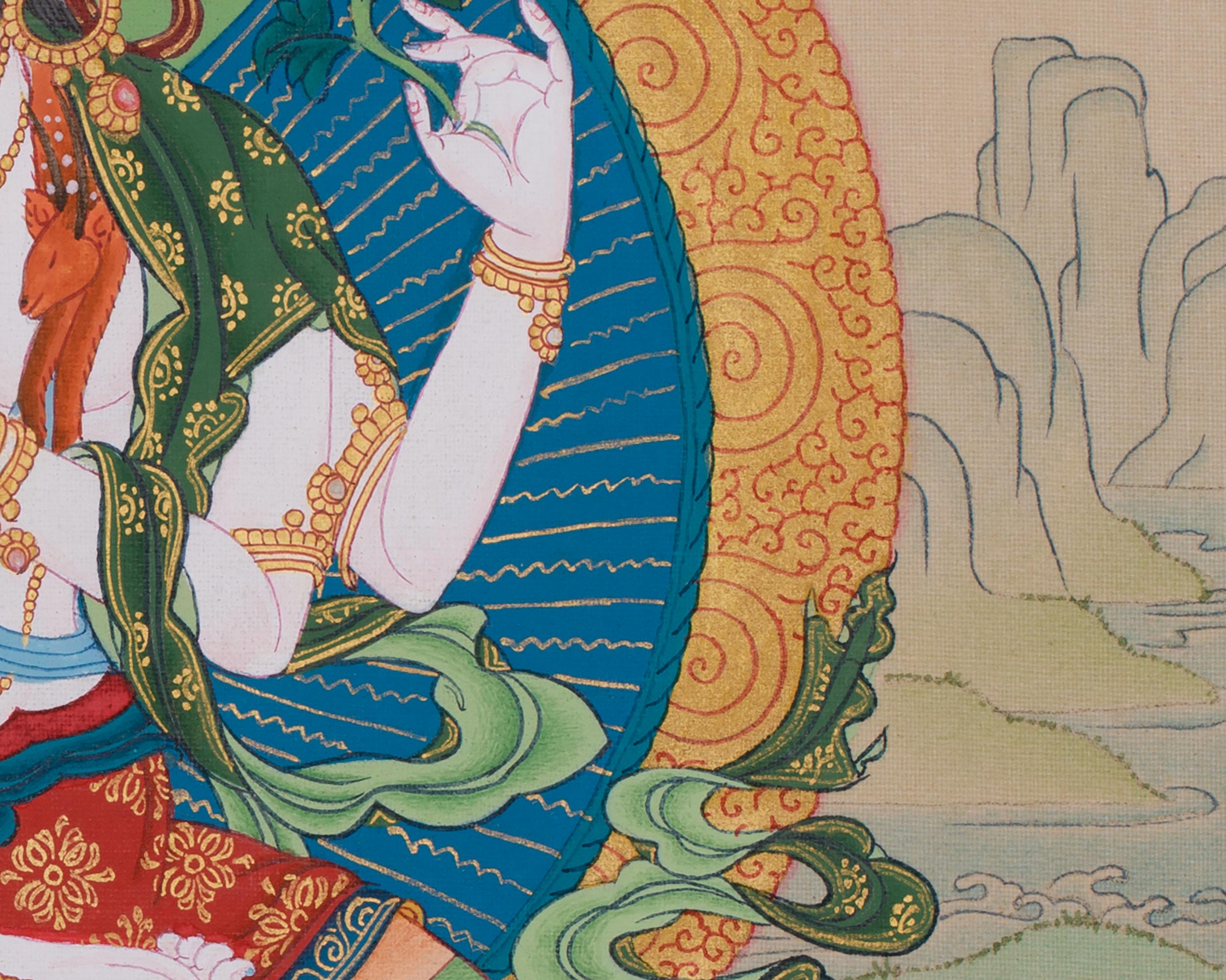 Four Armed Avalokiteshvara Painting | Compassionate Bodhisattva