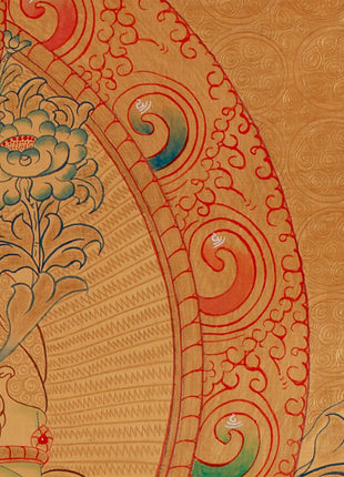 Tibetan Green Tara Thangka | Featuring Manjushri and Vajrapani
