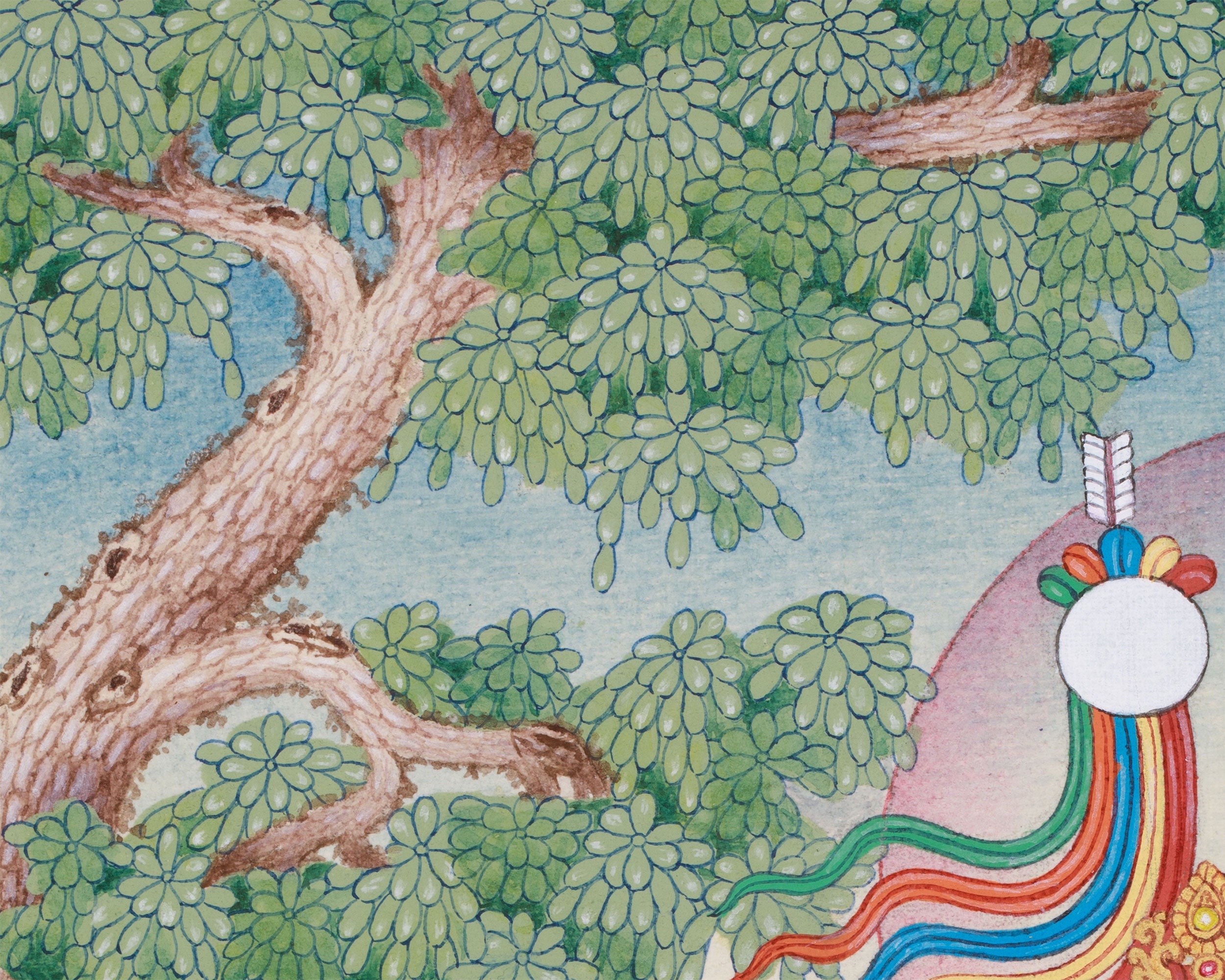 3D Stone Rinpoche Consort, Mandarva Thangka | Tibetan Wisdom Dakini