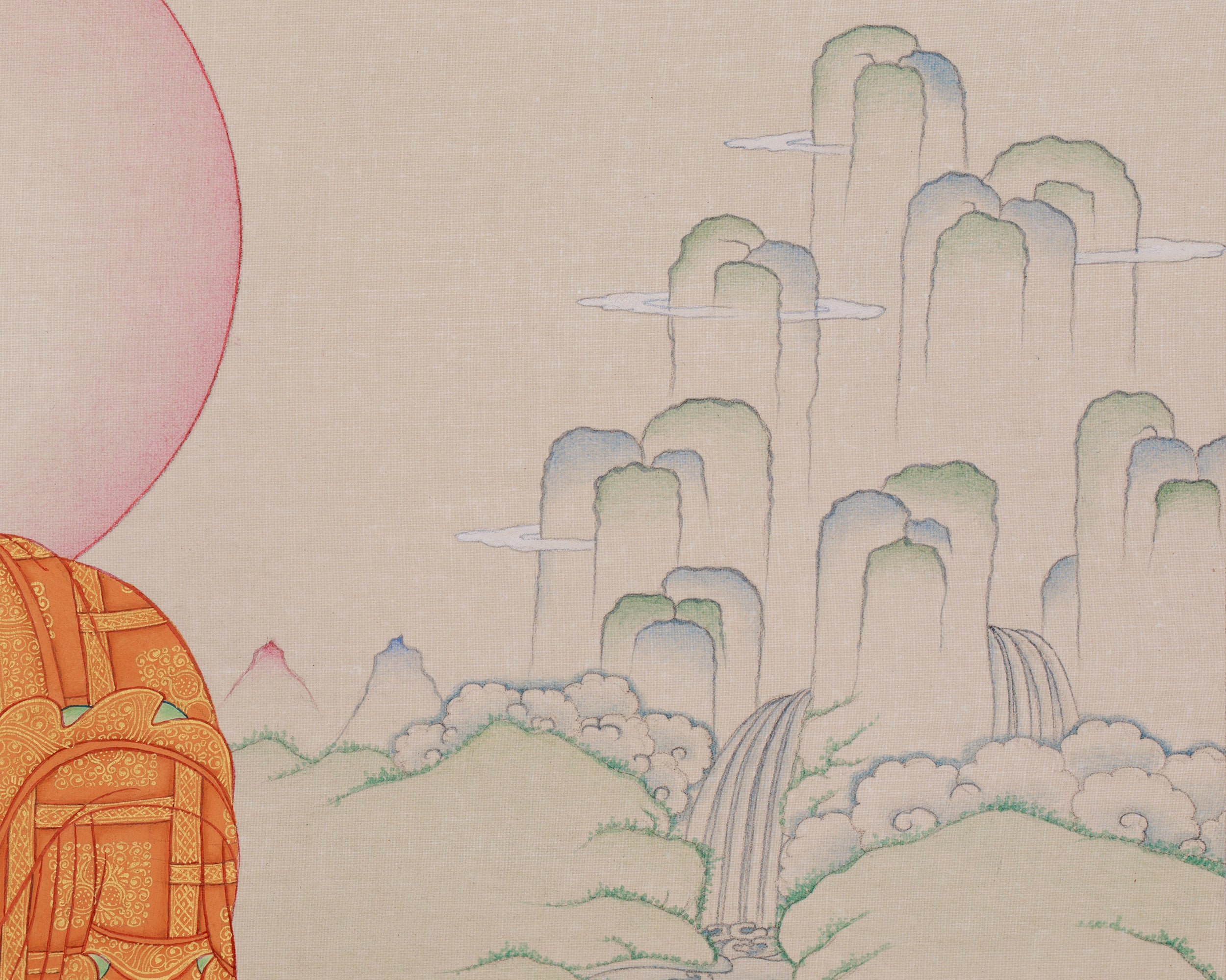 Bhaisajyaguru, the Healing Buddha | A Thangka for Health, Well-being, and Spiritual Peace