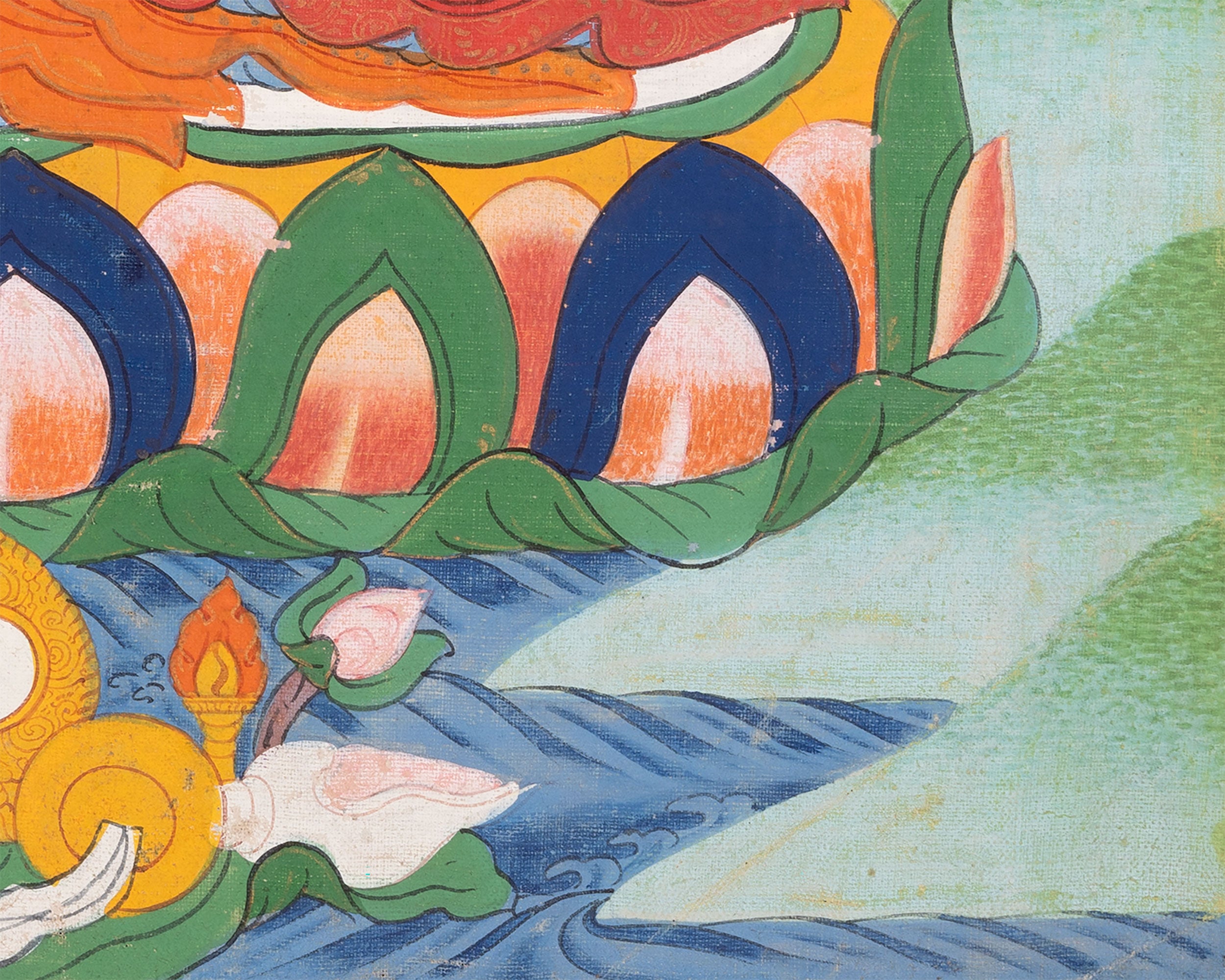 Vintage Shakyamuni Buddha | Traditional Buddhist Thangka | Wall Decors