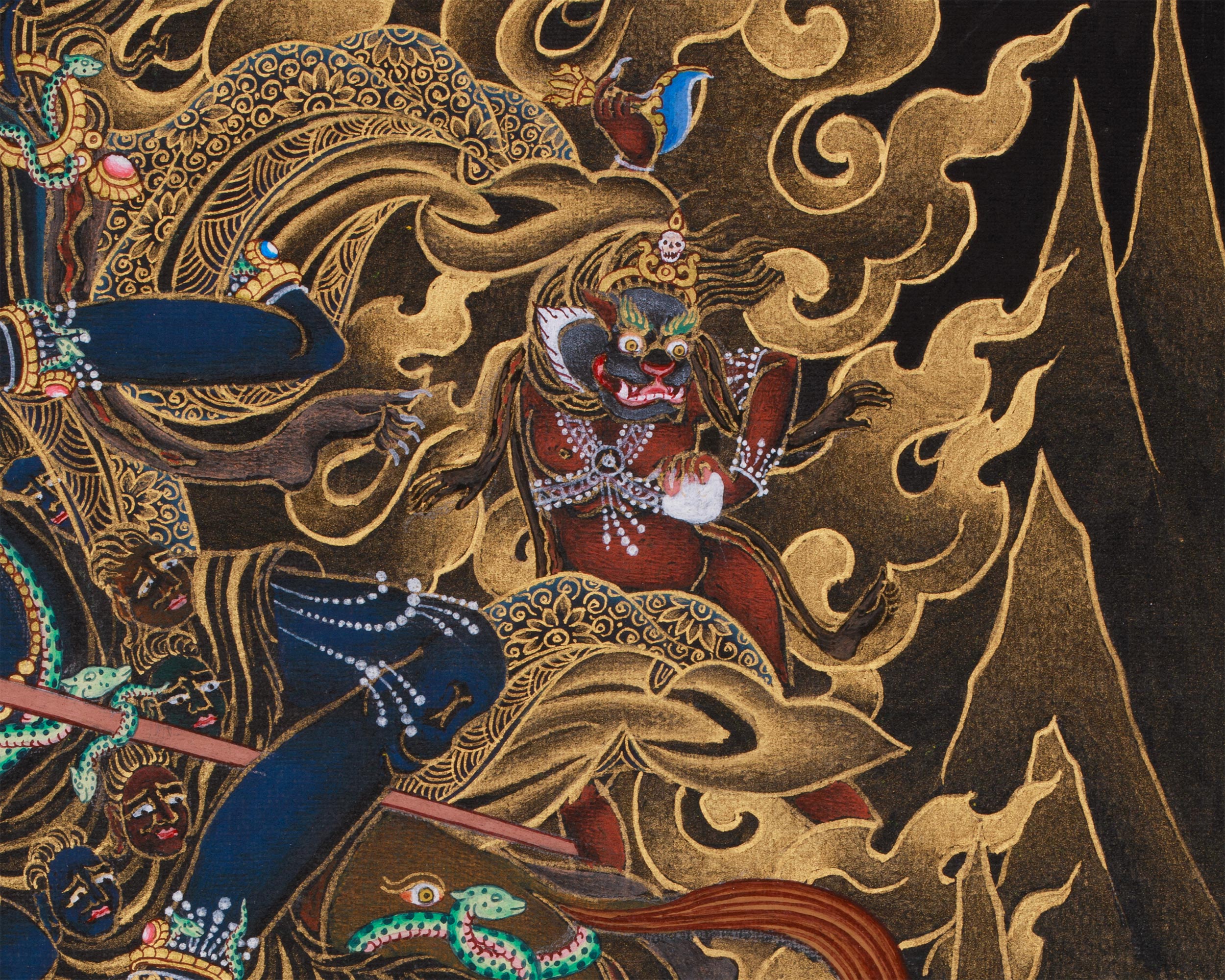 Wrathful Palden Lhamo Thangka | Tibetan Powerful Protector
